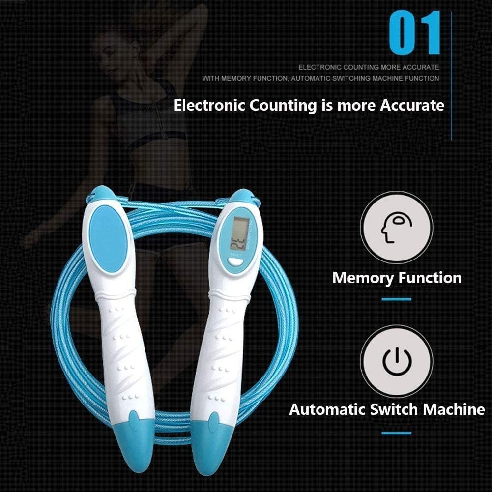 Tangle-Free Speed Jump Rope for Fitness - Adjustable Skipping Rope for Workout, Home Exercise & Weight Loss | Perfect for Cardio Training, Boxing & CrossFit (Blue)