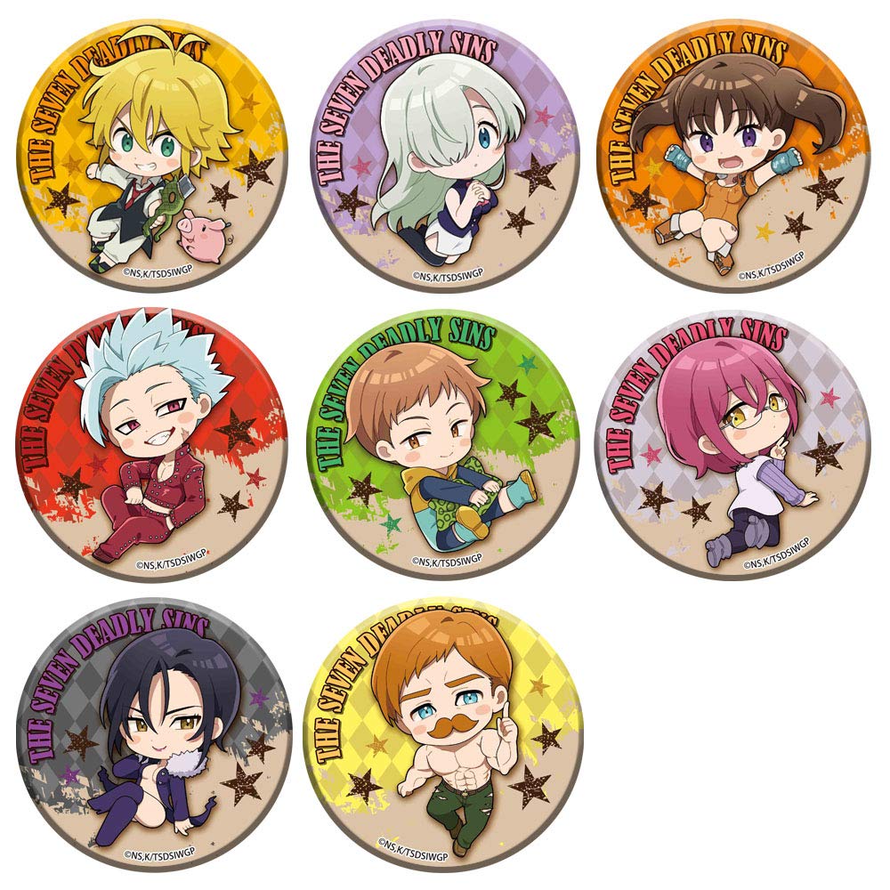 The Seven Deadly Sins Anime Enamel Pins Set - Meliodas & Ban Character Badge Buttons for Cosplay, Jackets, Backpacks & Gifts - Official Merchandise for Fans & Collectors