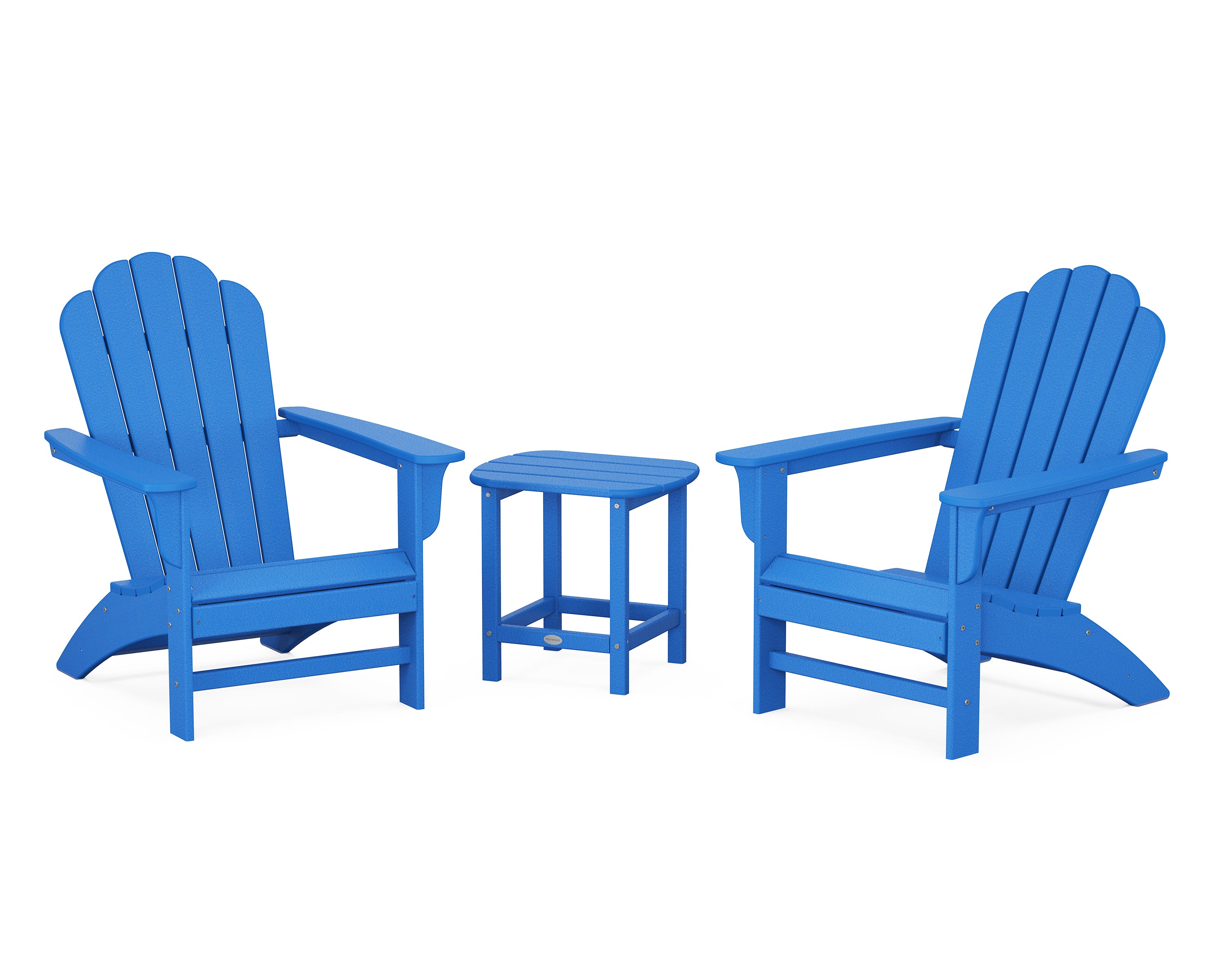 POLYWOOD Country Living Cottage Adirondack Chair 3-Piece Set - Durable Outdoor Furniture for Patio, Garden & Backyard Relaxation
