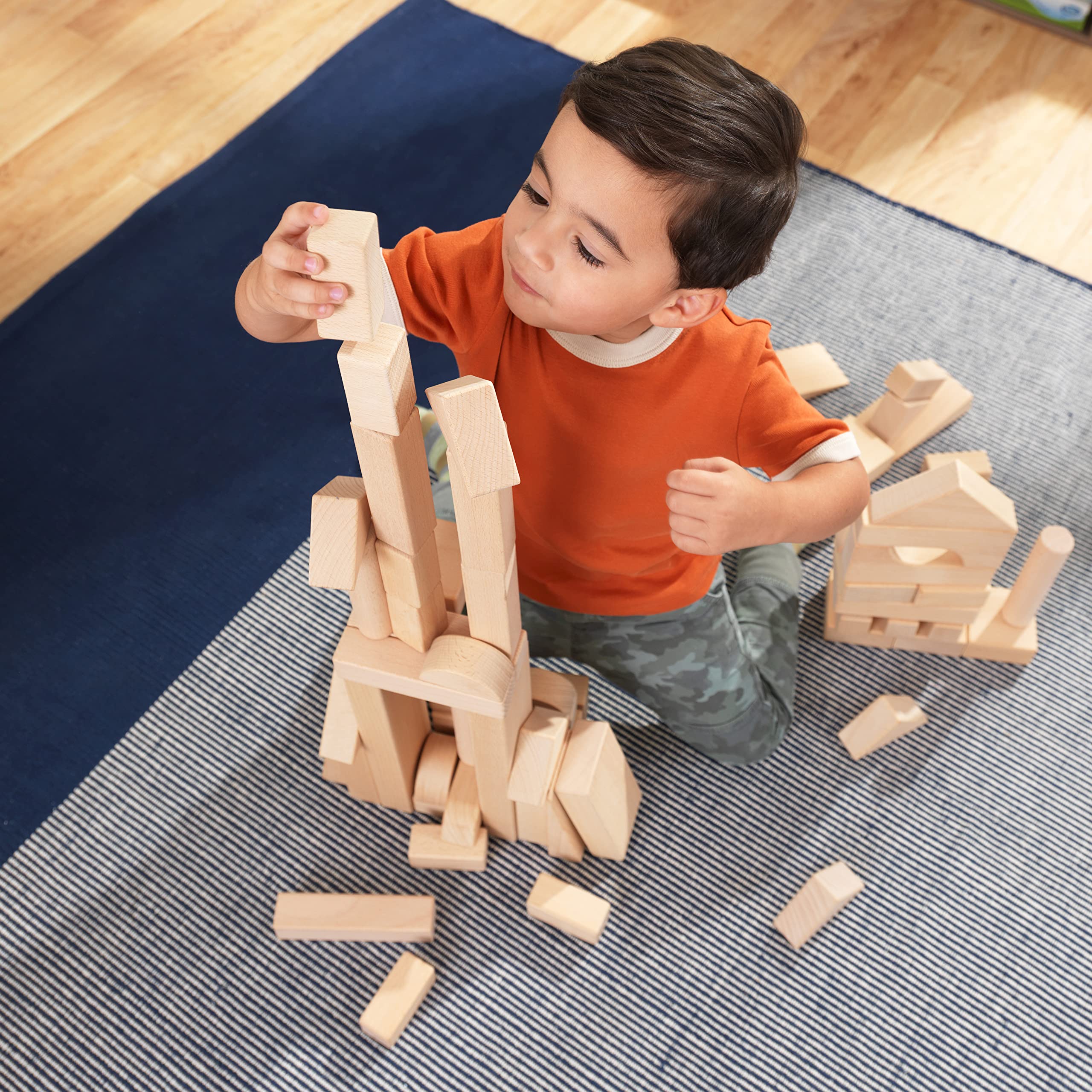 KidKraft 60-Piece Wooden Building Blocks Set - Educational STEM Toys for Toddlers & Kids - Perfect for Preschool Learning, Creative Play & Birthday Gifts
