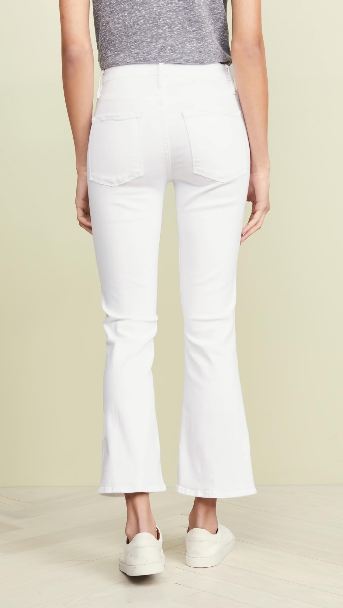 FRAME Women's Le Crop Mini Boot Cut Jeans - High Waist Stretch Denim Pants for Casual & Night Out | Perfect for Date Night, Office Wear & Weekend Style