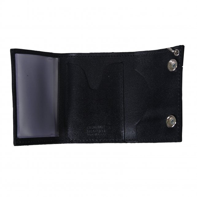 Hot Leathers Skull & Crossbones Leather Wallet with Chain - Handmade in USA | Biker, Gothic & Punk Style Accessory for Men & Women
