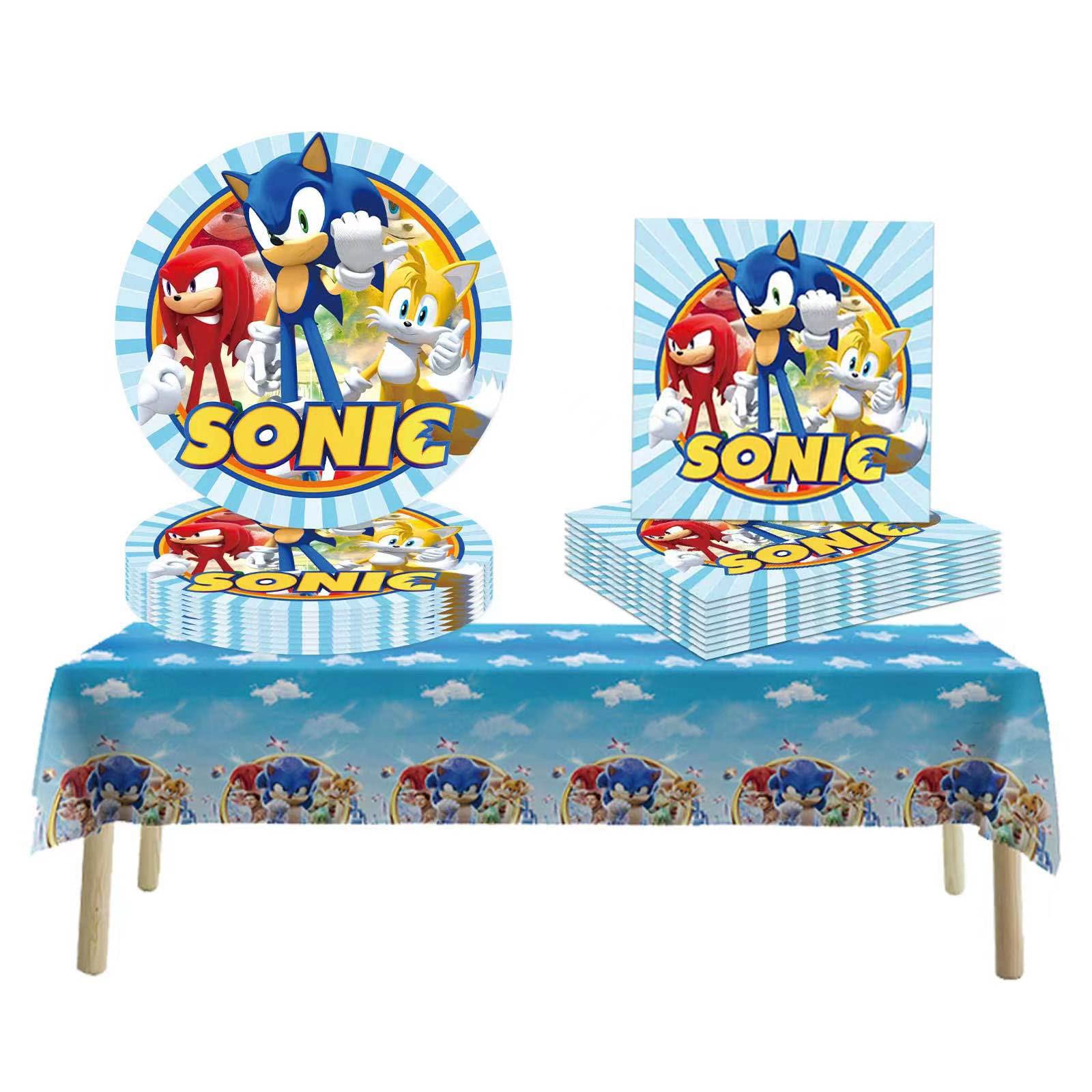 Hedgehog Birthday Party Supplies Set - 20 Tissues, 20 Plates & 1 Tablecloth for Kids' Animal Theme Celebration - Perfect for Baby Showers, Birthday Decorations & Cute Animal Parties