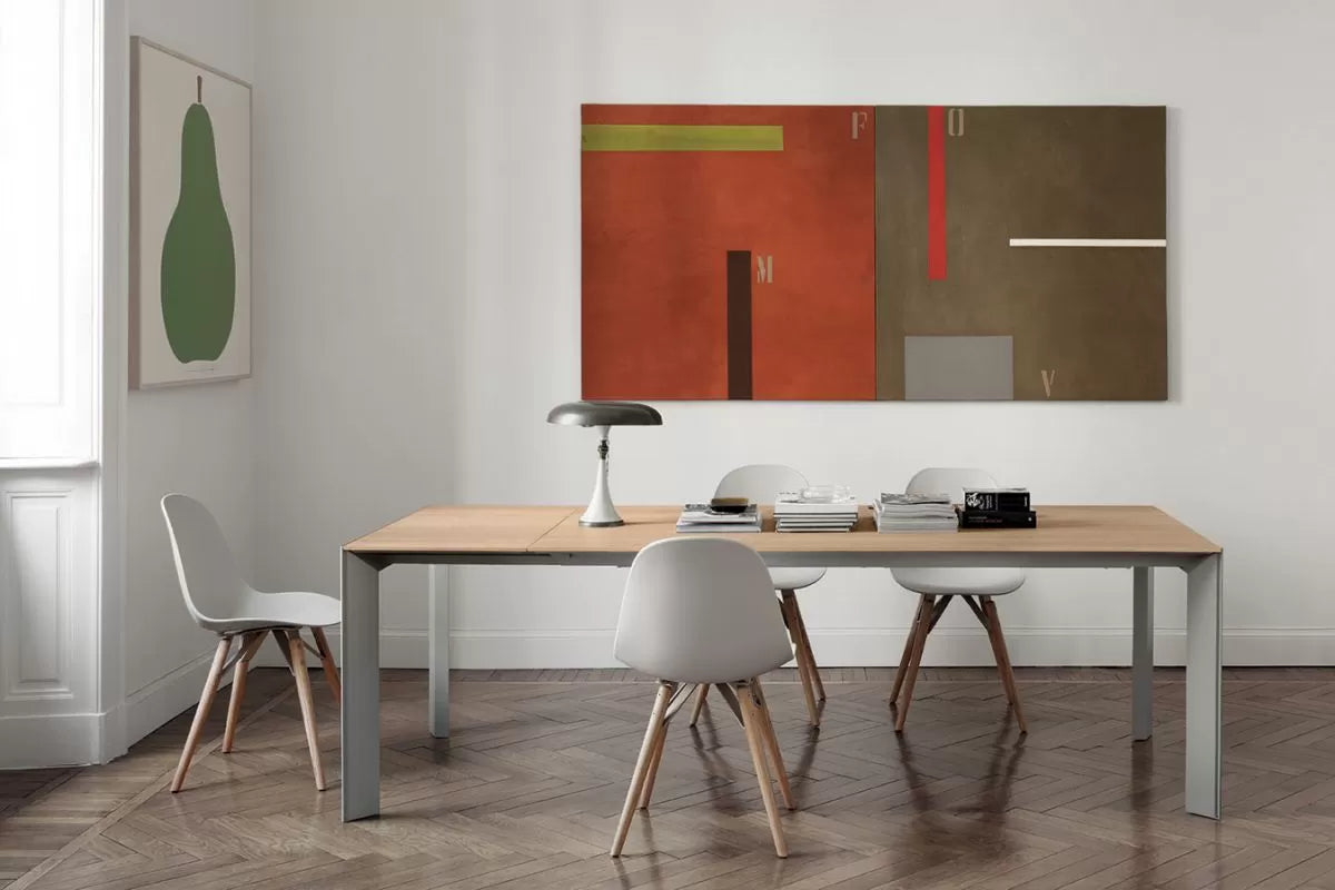 Genio Extendable Dining Table - Expandable Wooden Table for Small Spaces | Perfect for Kitchen, Dining Room, and Small Apartments