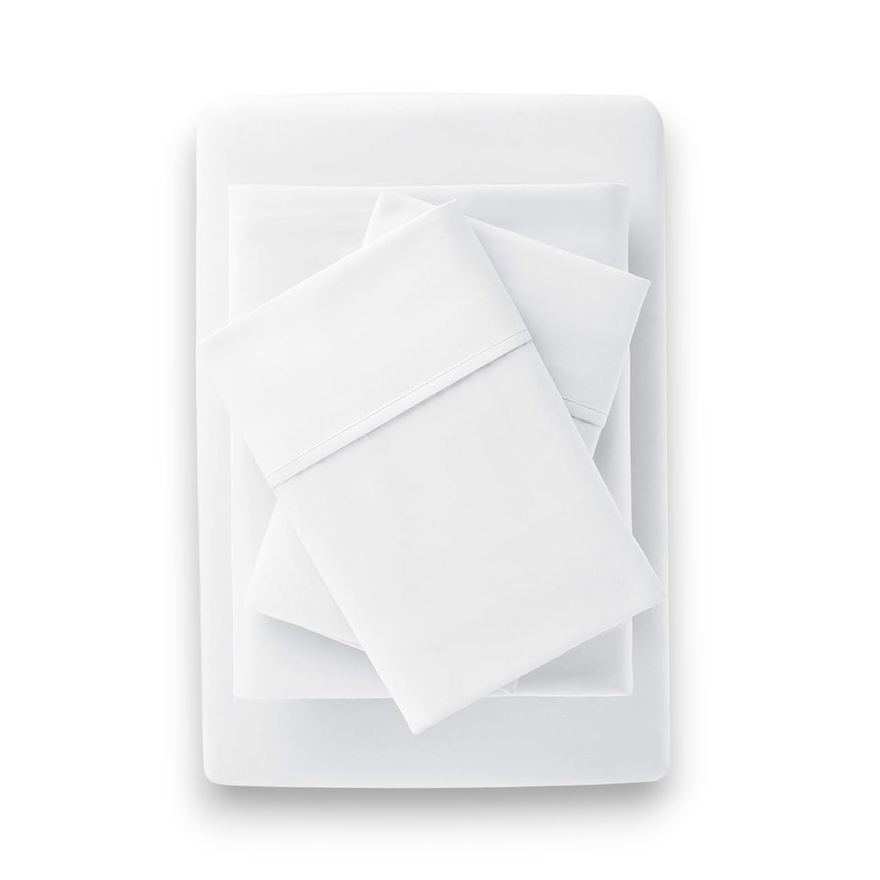 Luxury 1000 Thread Count 100% Egyptian Cotton Queen Sheet Set - 4 Piece White Bedding with 18