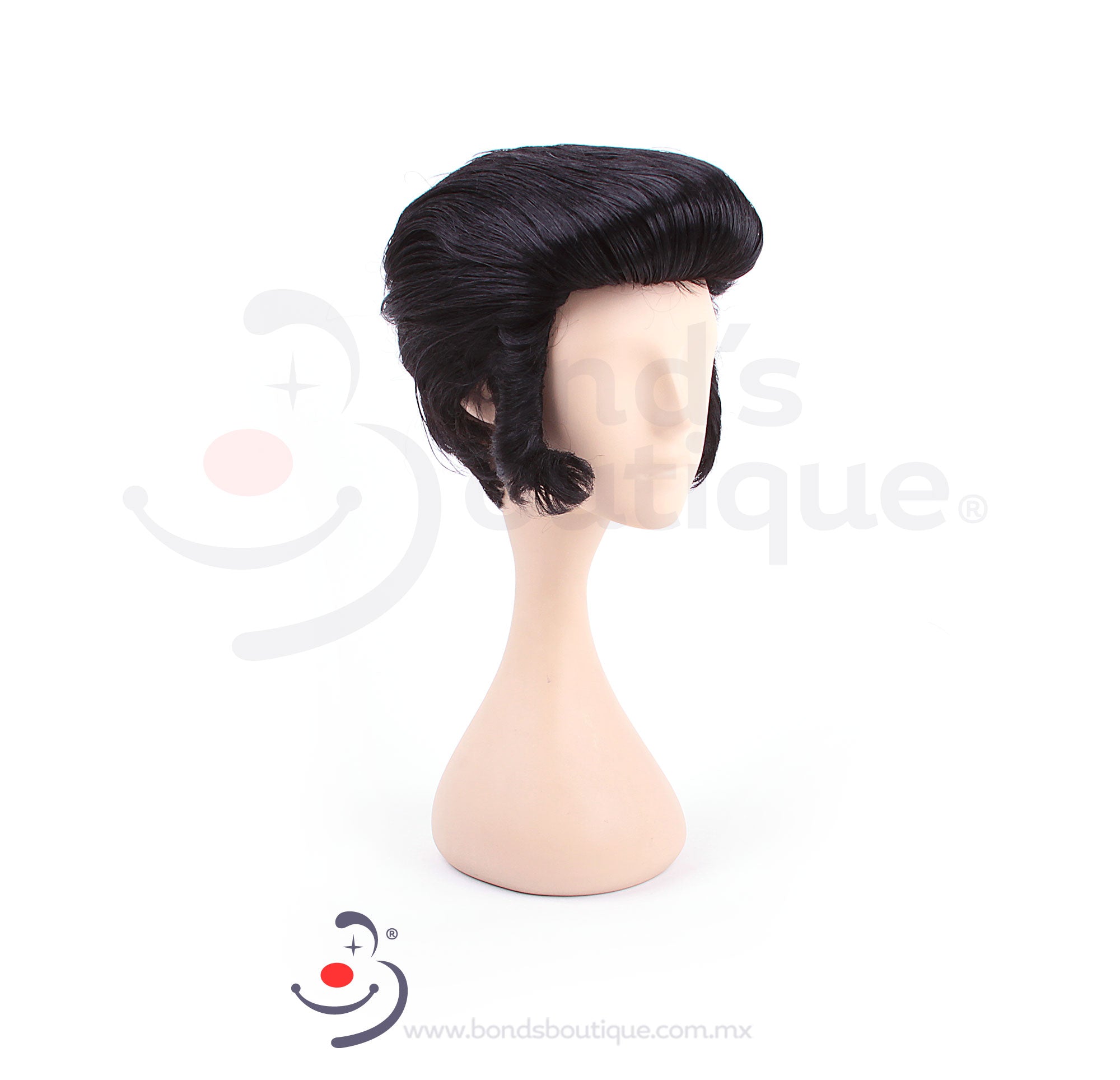 Elvis Black Wig for Women & Men - High-Quality Synthetic Costume Wig for Halloween, Cosplay, and Parties - Perfect for Elvis Presley Impersonators and Themed Events