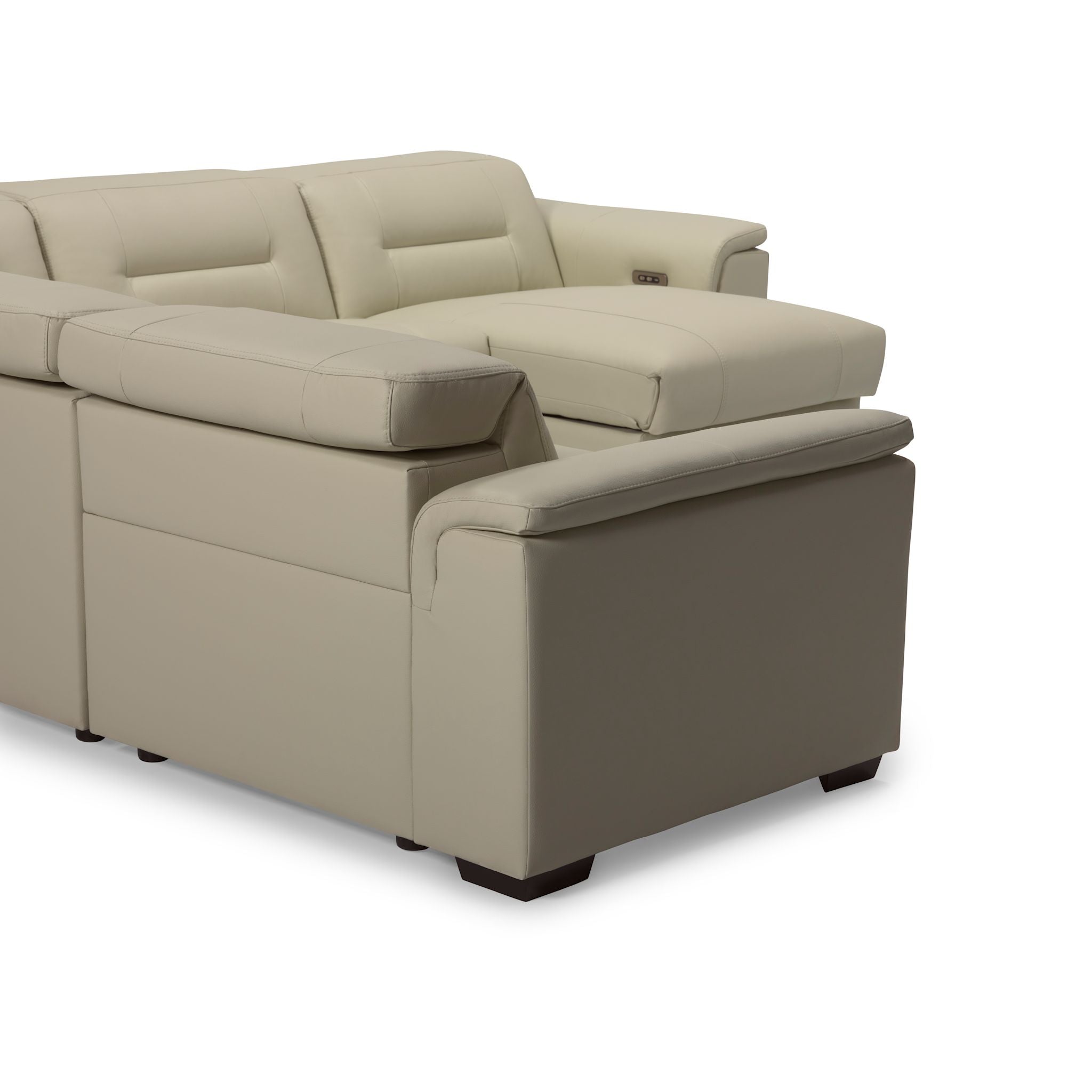 5-Piece Basil Sectional Sofa Set - Modern L-Shaped Couch for Living Room, Family Room & Home Theater