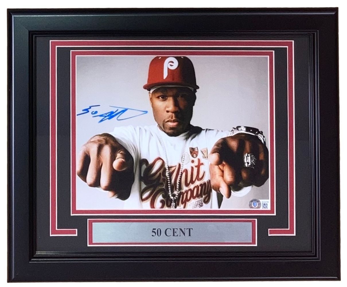 50 Cent Autographed Framed 8x10 Photo - Limited Edition Collectible - Perfect for Music Memorabilia Displays & Hip Hop Fan Gifts
