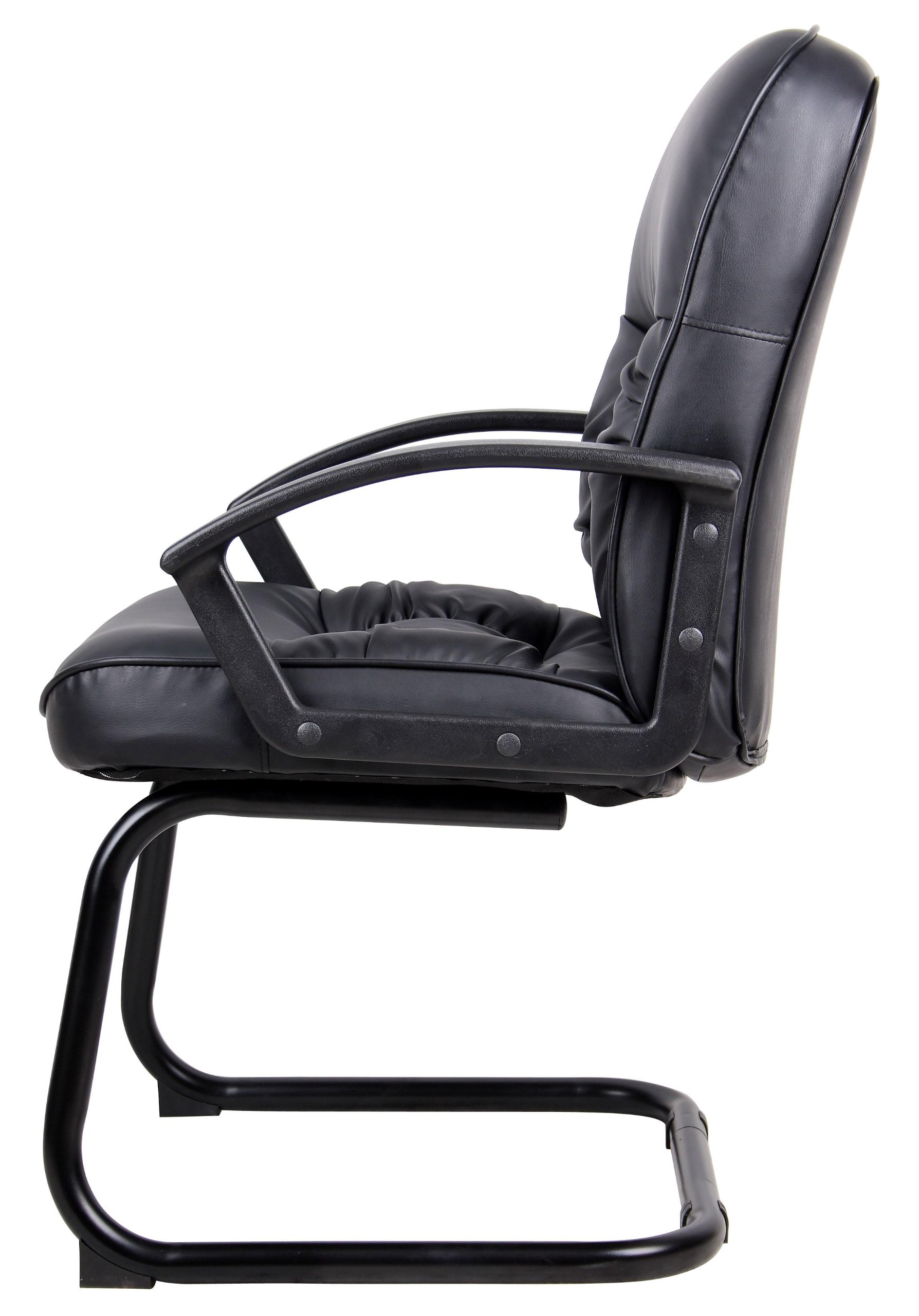 Boss Office Products Guest Chairs - Ergonomic Black Office Seating for Reception, Conference Rooms & Waiting Areas