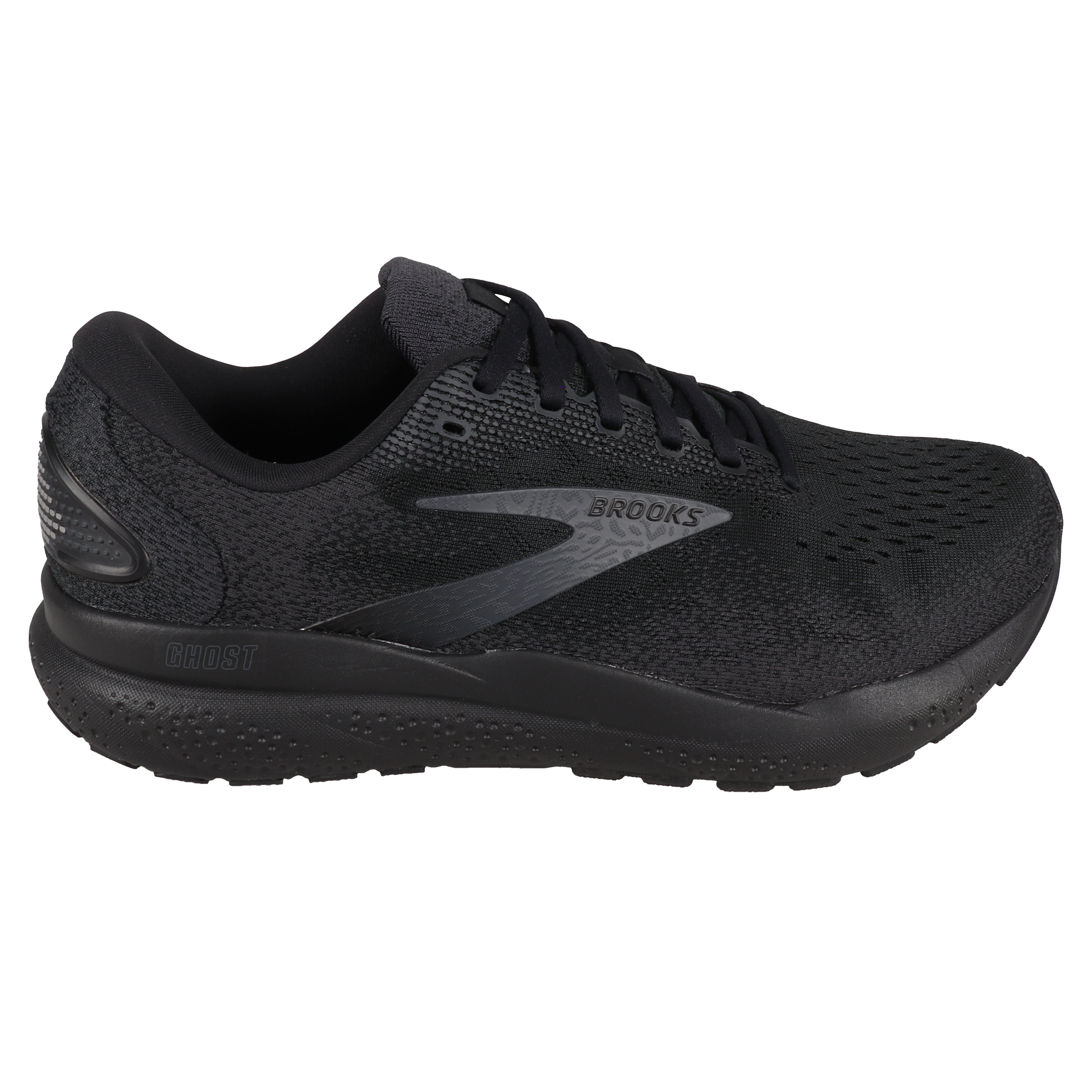 Brooks Ghost 16 Black Men's Running Shoes - Lightweight Cushioned for Long Distance Training & Marathon Racing