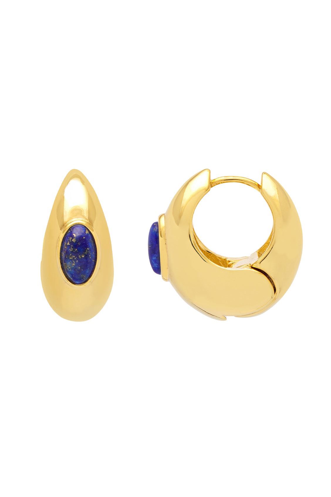 Chunky Gemstone Hinge Hoop Earrings for Women - Dainty Boho Jewelry for Everyday Wear & Special Occasions
