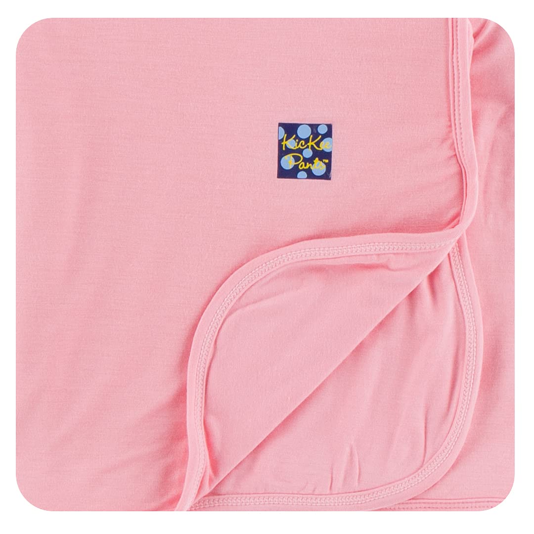 KicKee Pants Soft Bamboo Baby Blanket - Breathable Viscose from Bamboo & Spandex Stroller Blanket for Newborns & Toddlers - Perfect for Strollers, Car Seats, Nursing & Nap Time (Lotus, One Size)