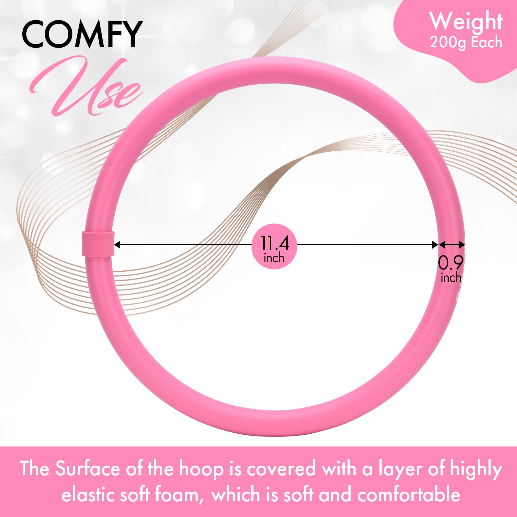 Weighted Arm Hoop for Adults - Mini Hula Hoop for Upper Body Workout - Strengthen Arms & Shoulders - Lightweight Portable Fitness Equipment - Perfect for Home Gym, Office Breaks & Outdoor Exercise