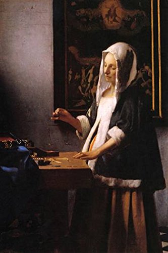 Peel & Stick Wall Decal - Vermeer Inspired Weights Design (8x12 inches) - Perfect for Home Gym, Office & Fitness Room Decor