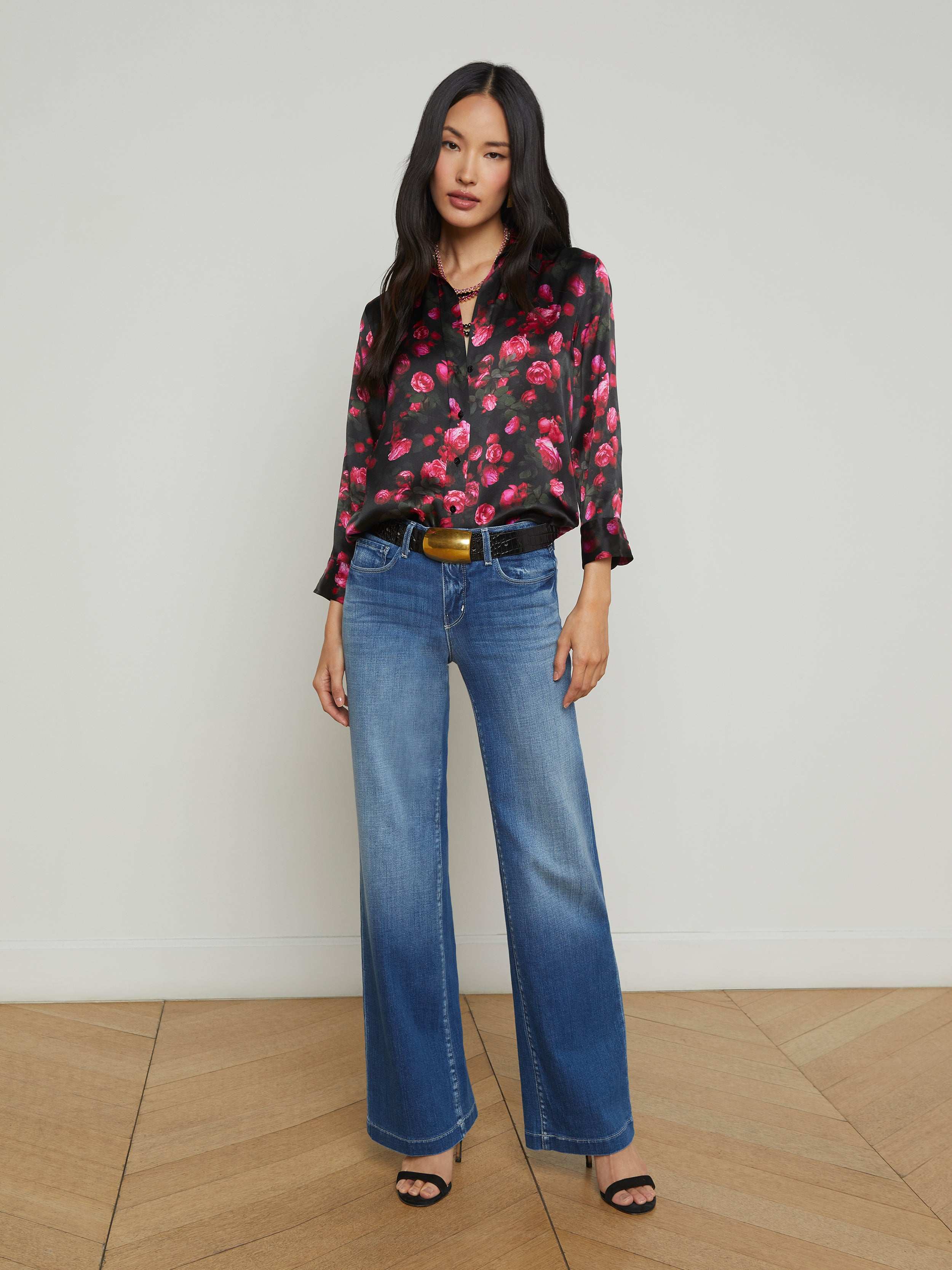 Dani Silk Blouse for Women - Elegant Long Sleeve Silk Shirt - Perfect for Office, Party & Special Occasions