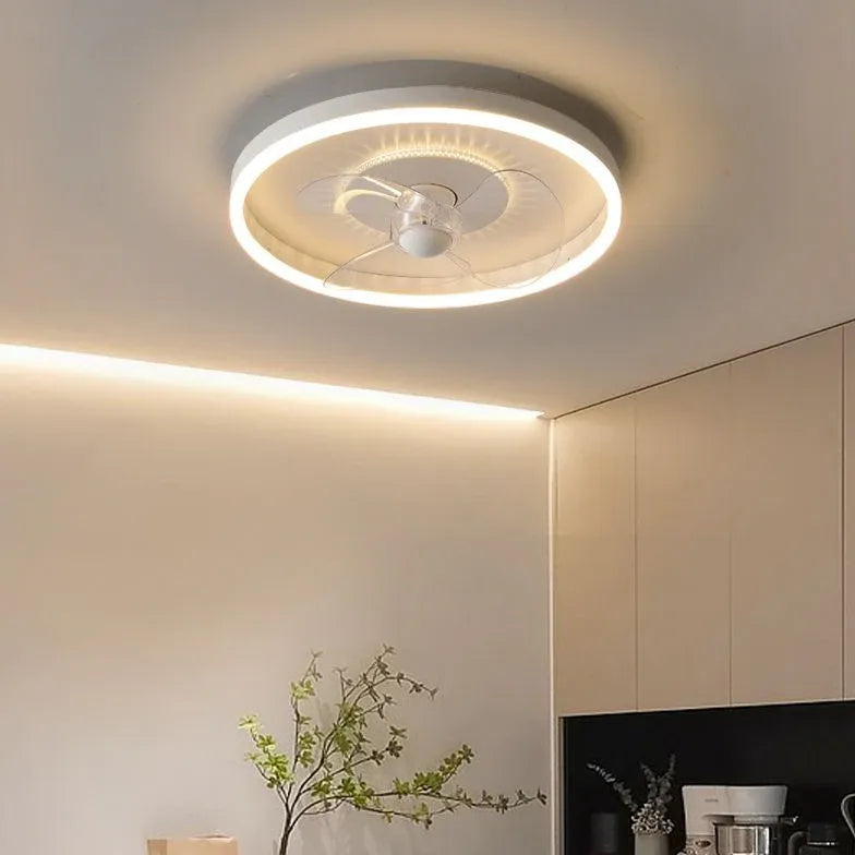 Modern White Ceiling Fan with LED Light - Energy Efficient, Quiet, Remote Control - Perfect for Bedroom, Living Room & Office