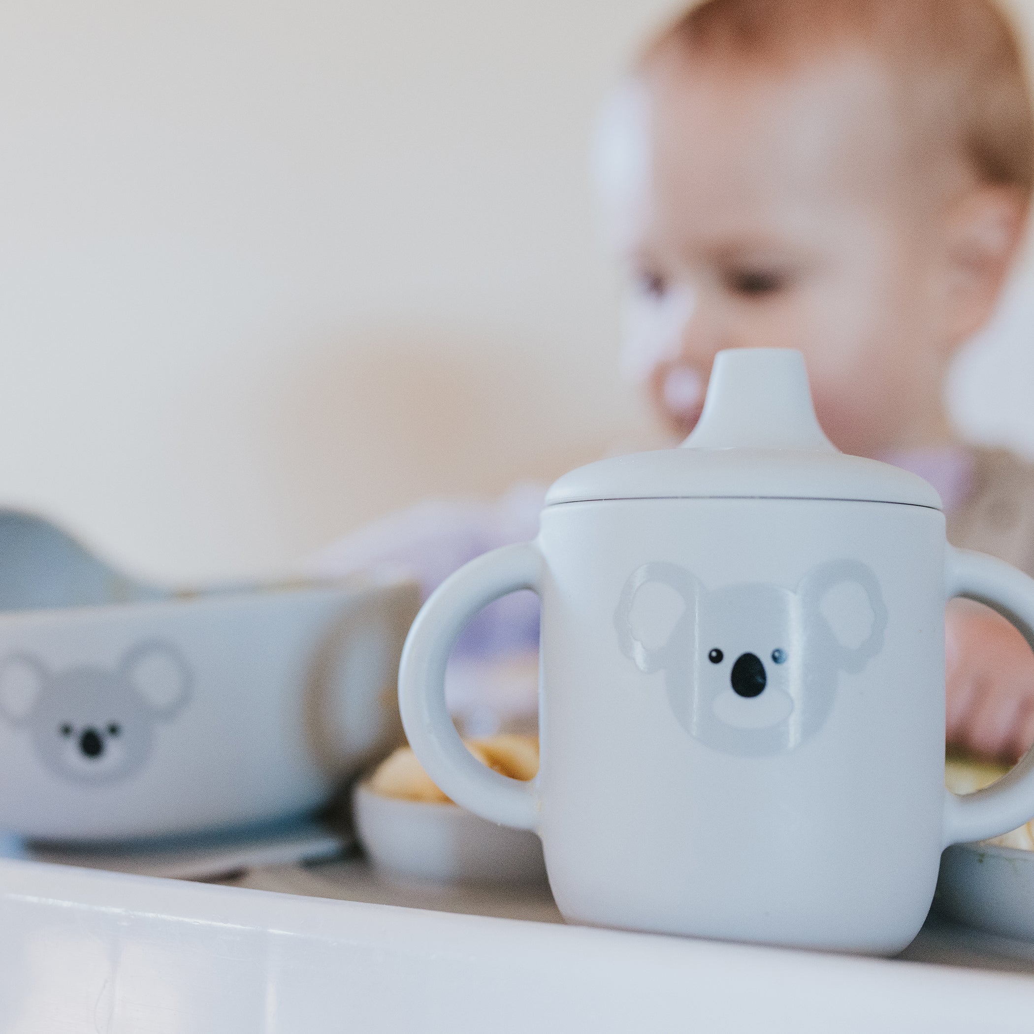 Aussie Animals 'Koala' 5-Piece Silicone Feeding Set - Perfect Baby Shower Gift for New Parents | BPA-Free, Dishwasher Safe Baby Utensils for Easy Mealtime