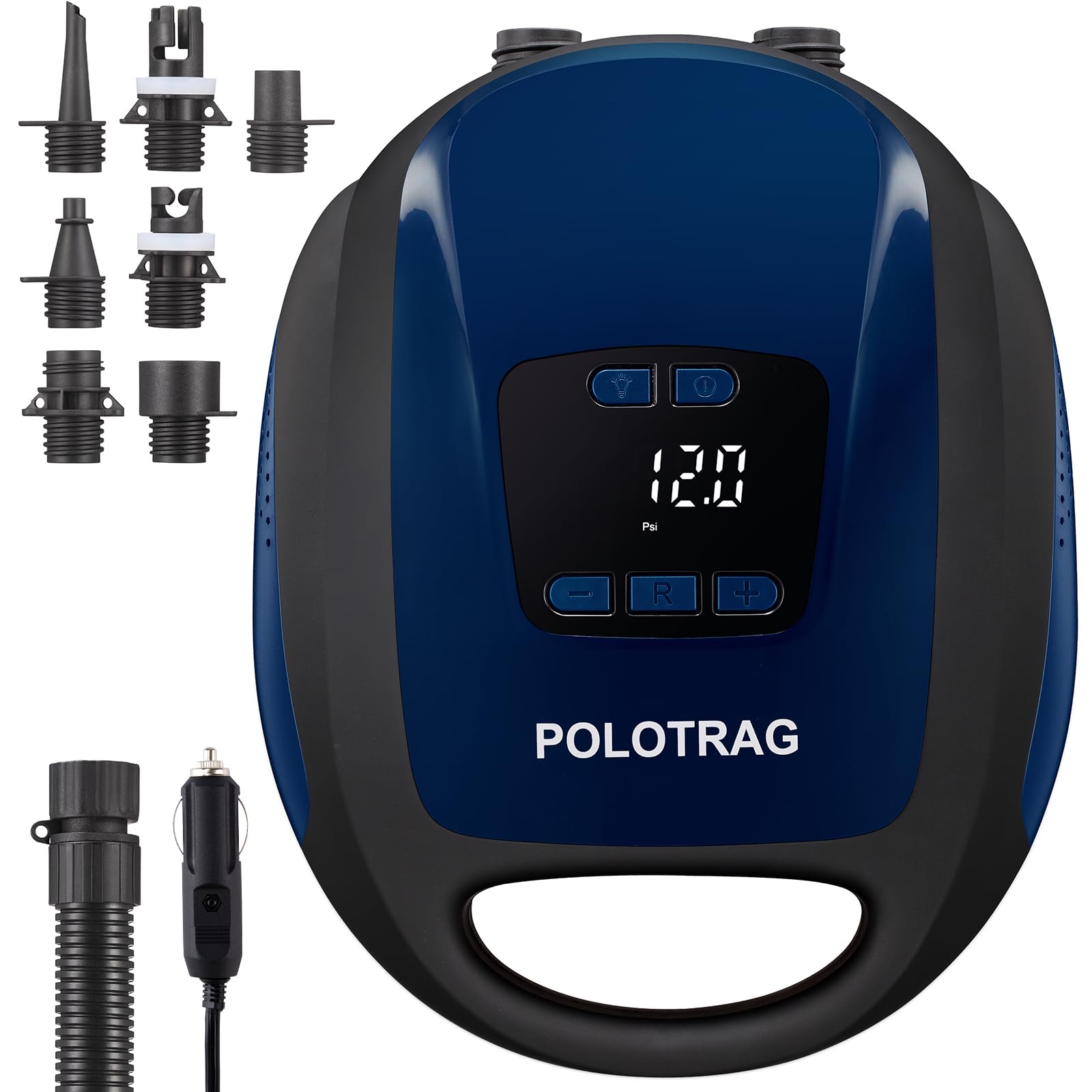 **Professional 20 PSI SUP Electric Pump - Portable Air Compressor with Auto-Off & Deflation Function, 12V DC Car Adapter for Inflatable Paddle Boards, Kayaks, Boats - Perfect for Beach, Lake & Outdoor Water Sports**