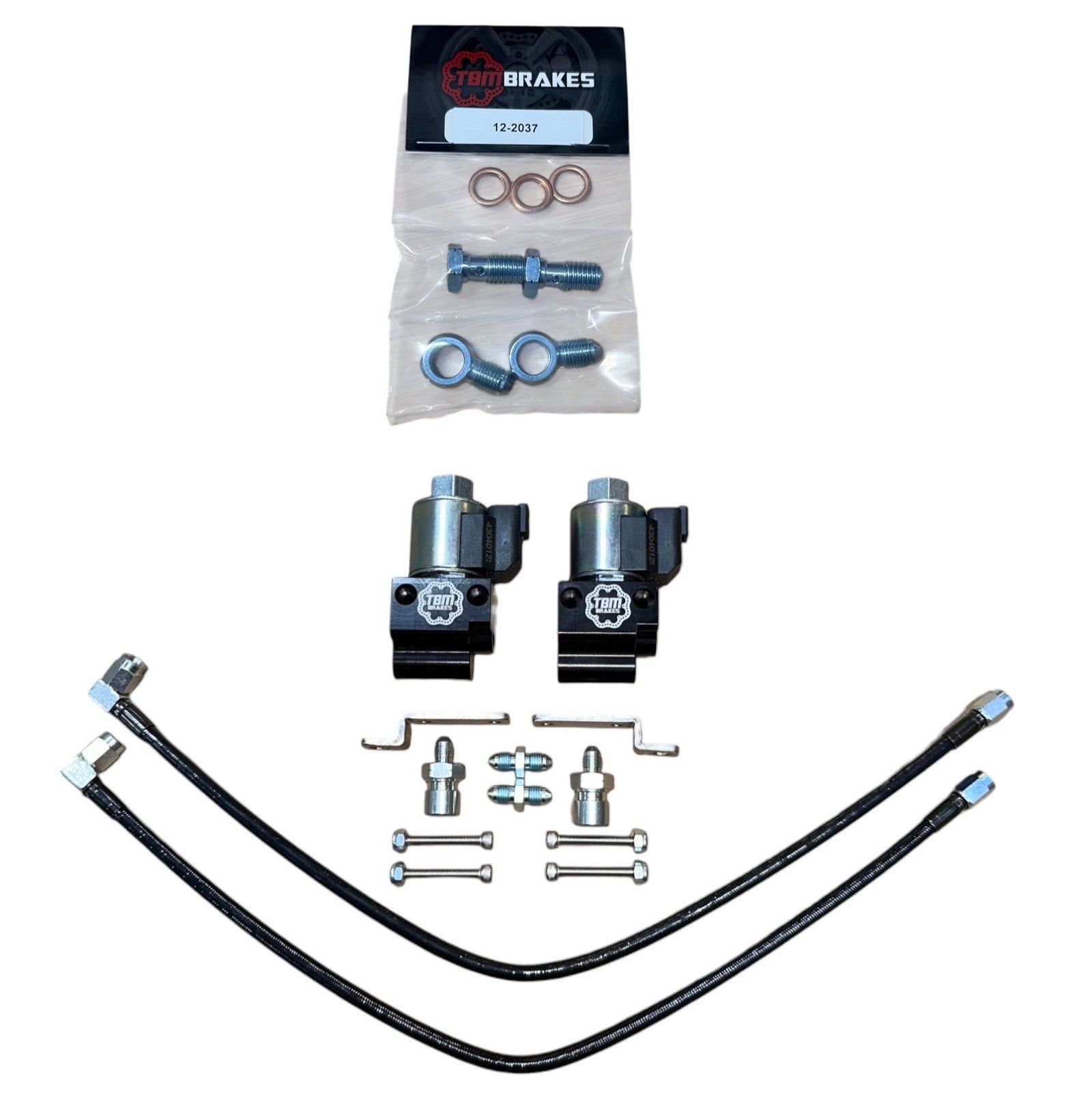 2015-2024 Ford Mustang S550/S650 Dual Line Lock Brake Kit with Brackets - Performance Upgrade for Drag Racing & Track Use