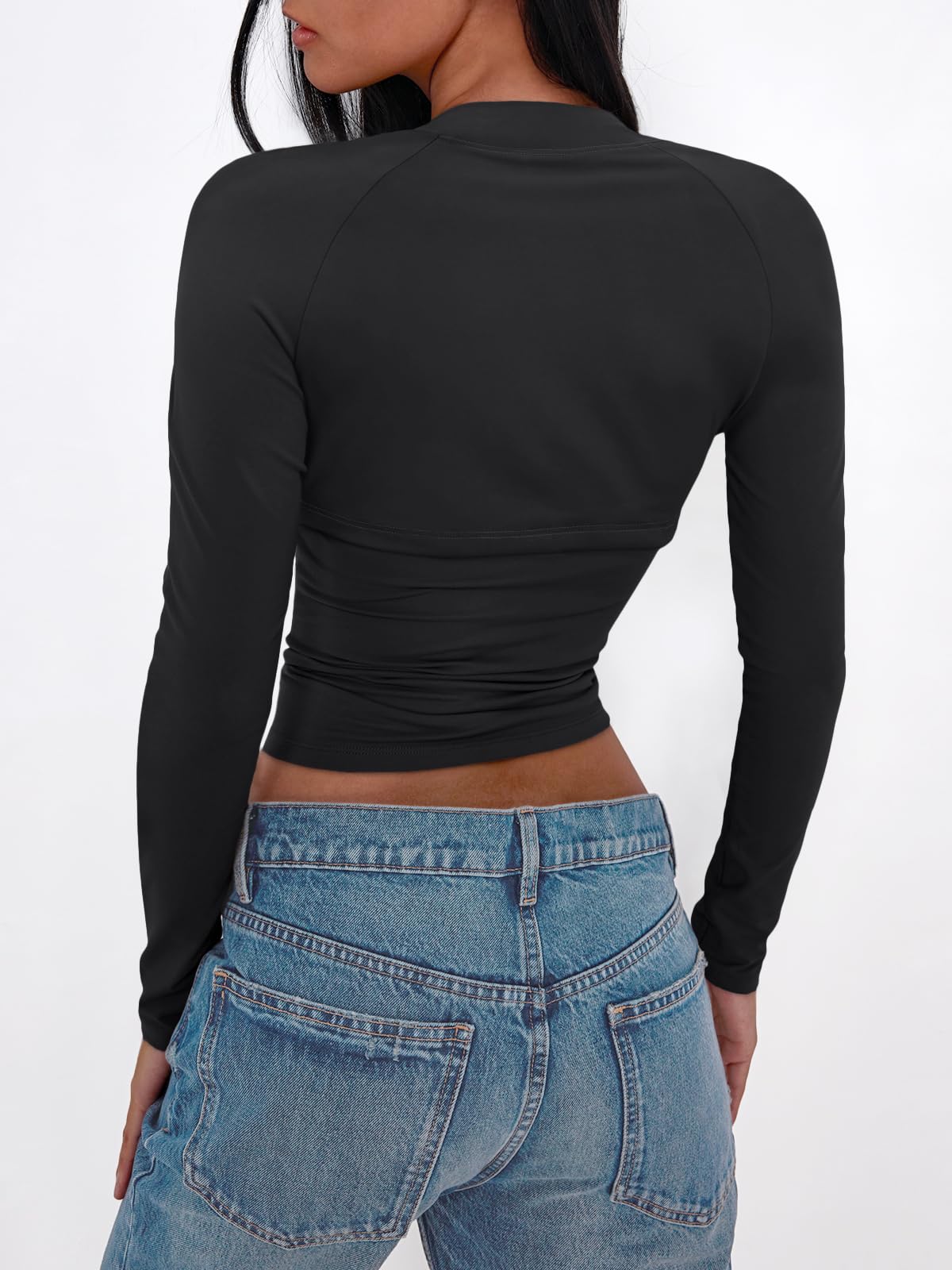 Trendy Queen Women's Long Sleeve Crop Top & Shrug Set - 2025 Fashion Basic Tube Top for Going Out, Parties, and Casual Wear
