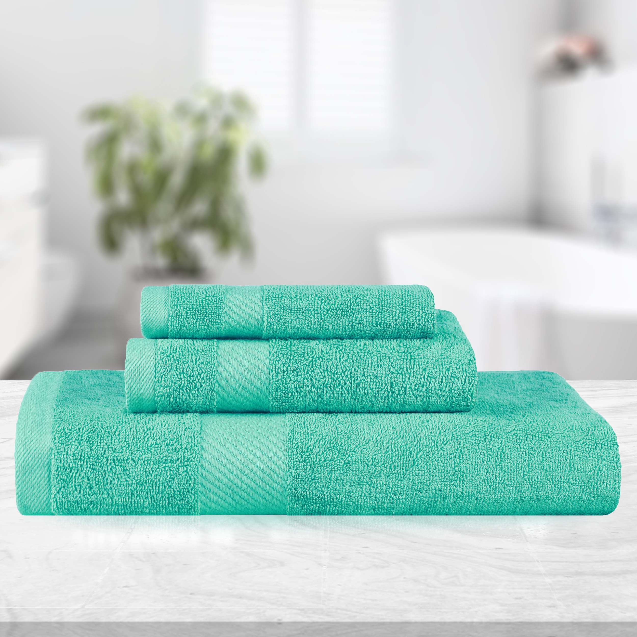 Premium Egyptian Cotton Quick-Drying 3-Piece Bath Towel Set - Ultra Soft & Absorbent for Spa, Gym & Luxury Home Use
