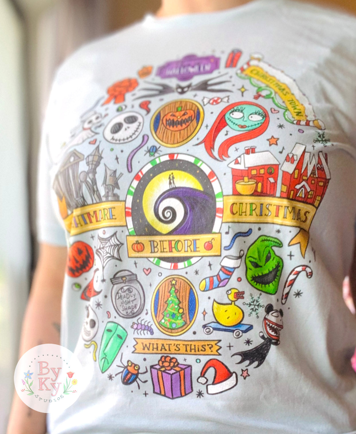 Nightmare Christmas Halloween Unisex T-Shirt - Spooky Holiday Graphic Tee for Men & Women - Perfect for Costume Parties, Cosplay & Festive Celebrations