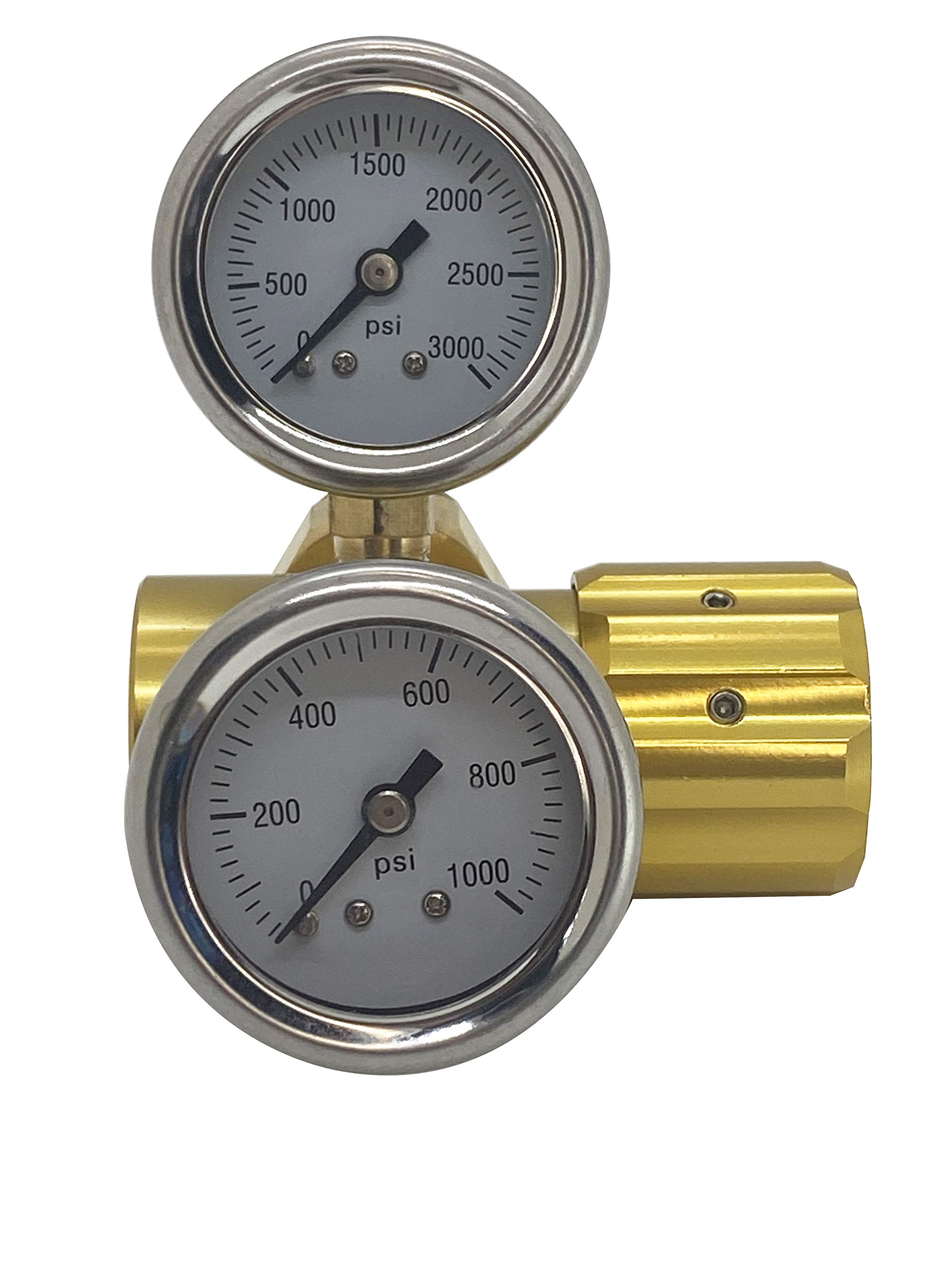High Performance Compact Aluminum Nitrogen Regulator 0-600 PSI - Perfect for HVAC Purging, Tire Inflation, Shock Absorbers & Industrial Applications