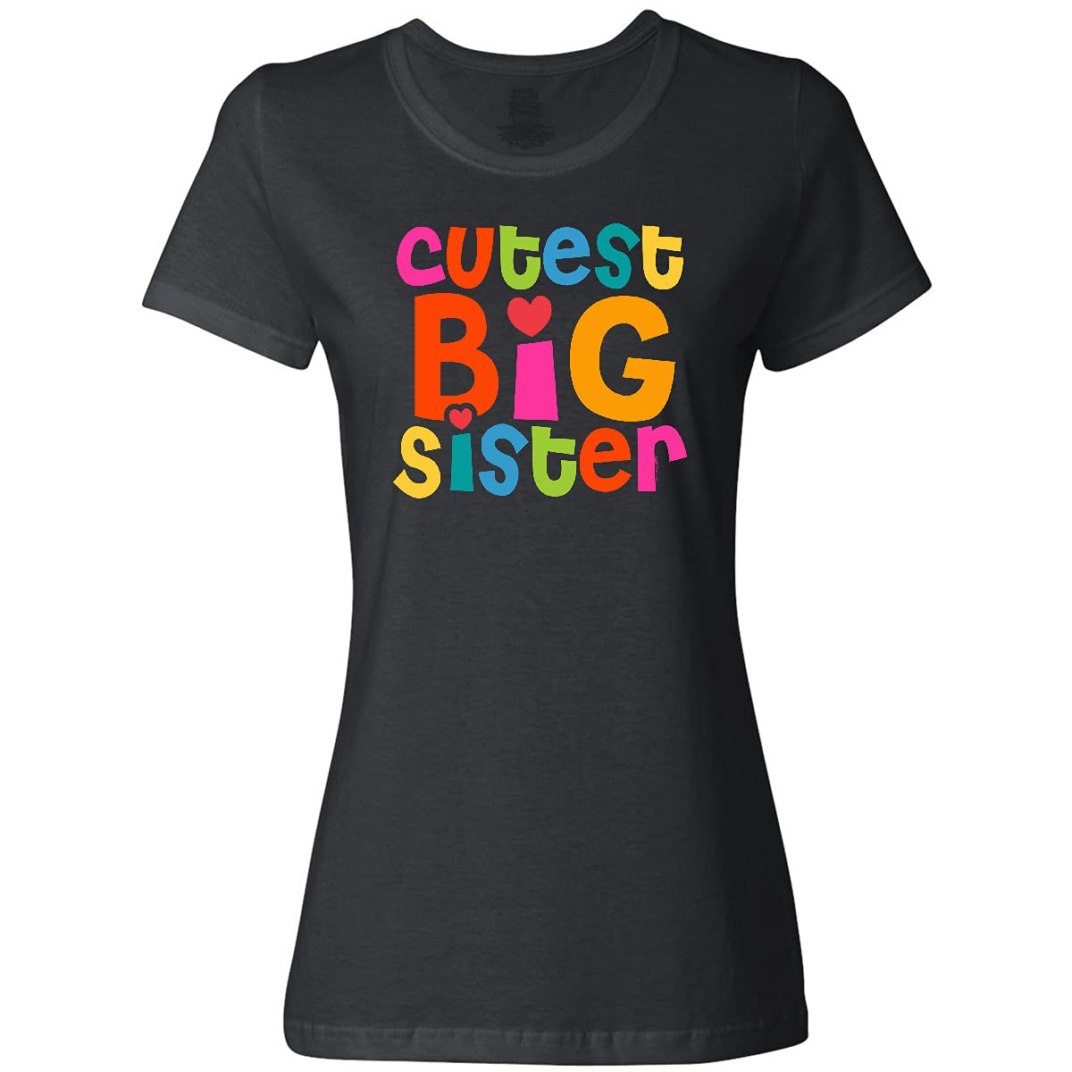 Inktastic Cutest Big Sister Women's T-Shirt - Comfortable Cotton Tee for Sisters - Perfect for Sibling Bonding, Family Events & Casual Outfits