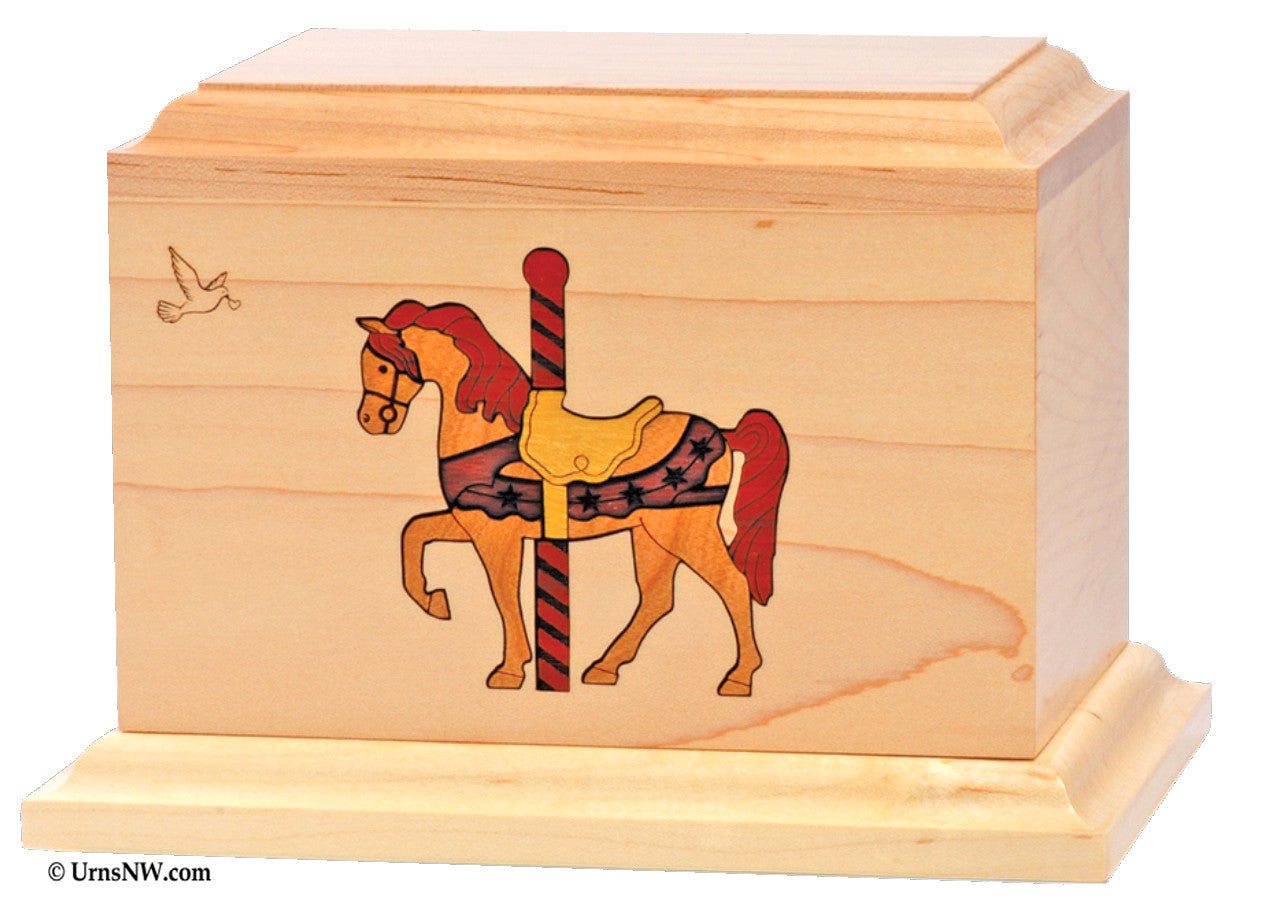 Grand Carousel Child or Infant Urn - Memorial Keepsake for Baby Ashes - Perfect for Funeral, Memorial Service & Home Remembrance