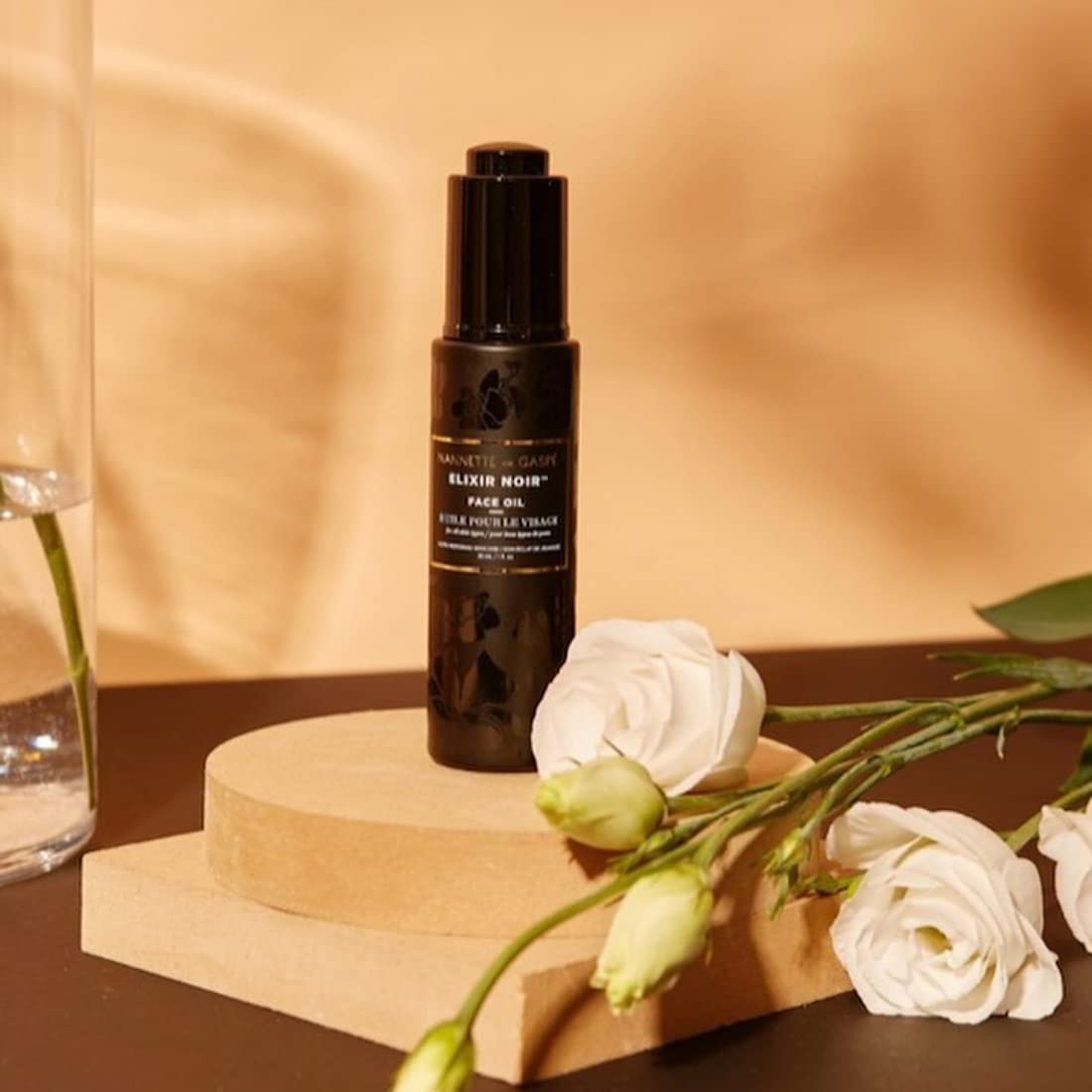 NANNETTE de GASPÉ Elixir Noir Face Oil 30mL/1Fl Oz - Luxury Anti-Aging Facial Oil for Glowing Skin | Perfect for Nighttime Skincare Routine & Dry Skin Treatment