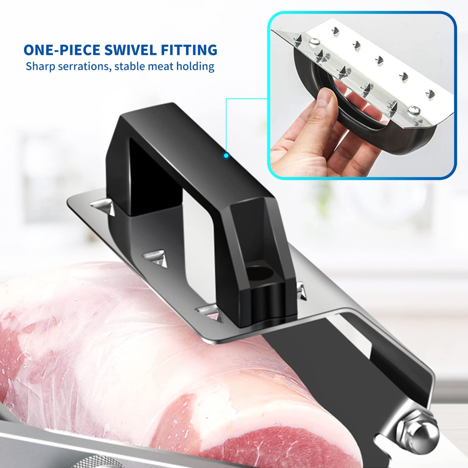 Stainless Steel Manual Frozen Meat Slicer - Kitchen Food Slicer for Beef, Bread, Cheese, Fruits & Vegetables - Perfect for Home Cooking, Hot Pot, Shabu Shabu & Korean BBQ