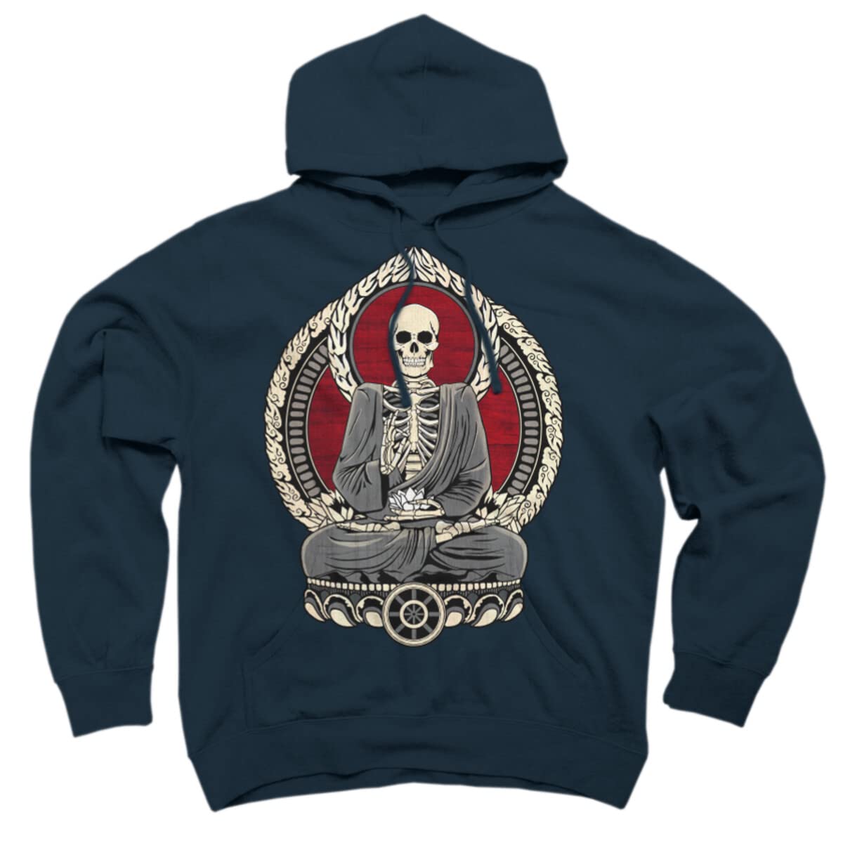 Design By Humans Unisex Starving Buddha Cherry Pullover Hoodie - Soft Cotton Streetwear for Men & Women - Perfect for Casual Wear, Gym & Outdoor Activities