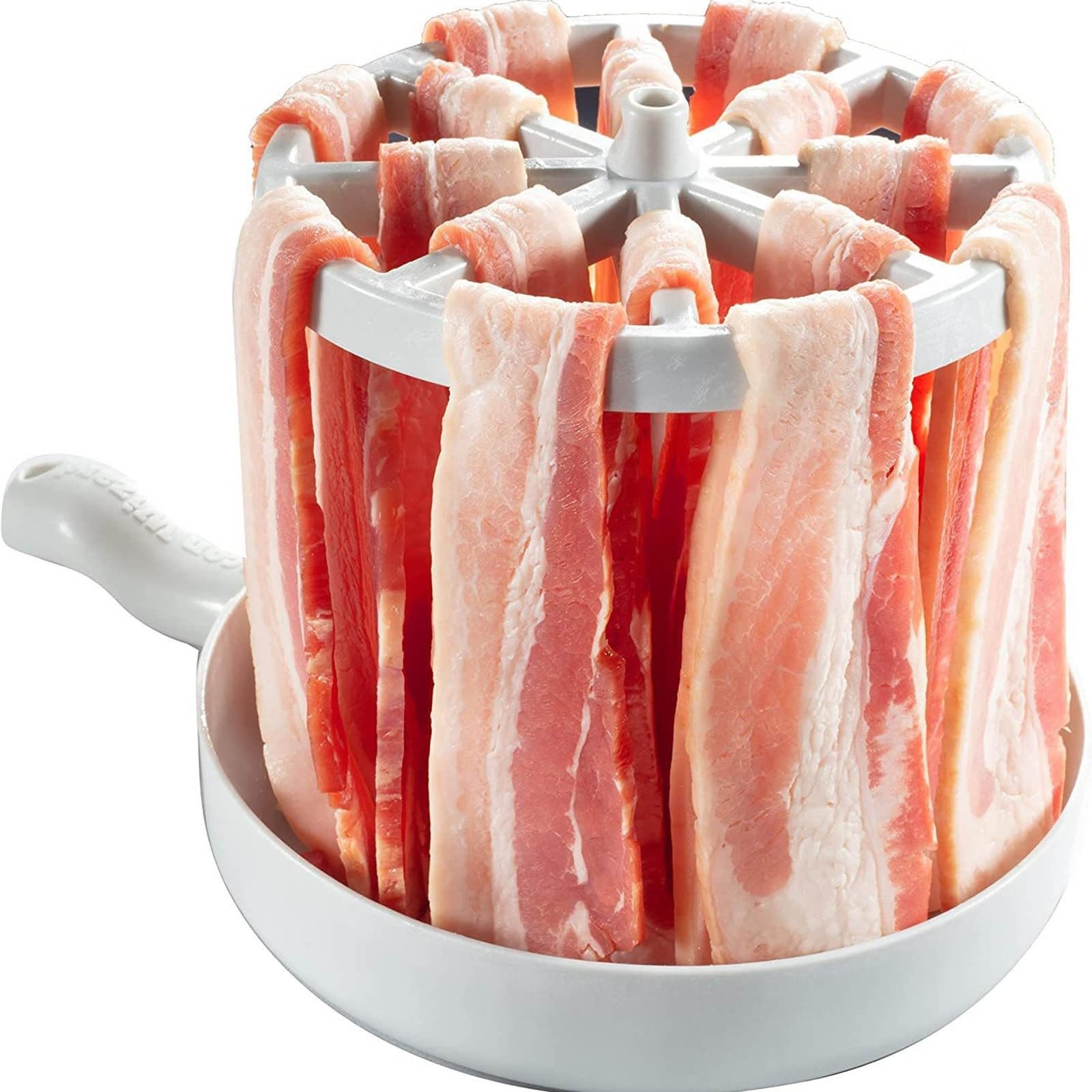 Microwave Barbecue Grill & Bacon Maker - Quick & Easy Microwave Grill Pan for BBQ, Bacon, Sausages | Crispy Bacon Cooker with Grease Saver & Strainer | Perfect for Breakfast, Camping & Small Kitchen Cooking