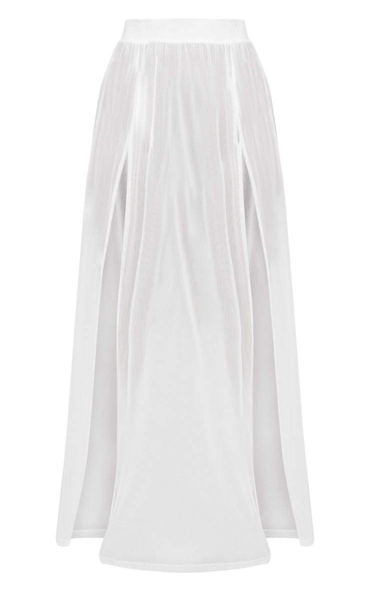 Elegant Women's Elastic Waist High Split Wrap Flowy Chiffon Maxi Skirt - Perfect for Beach Vacations, Summer Parties & Boho Fashion Outfits
