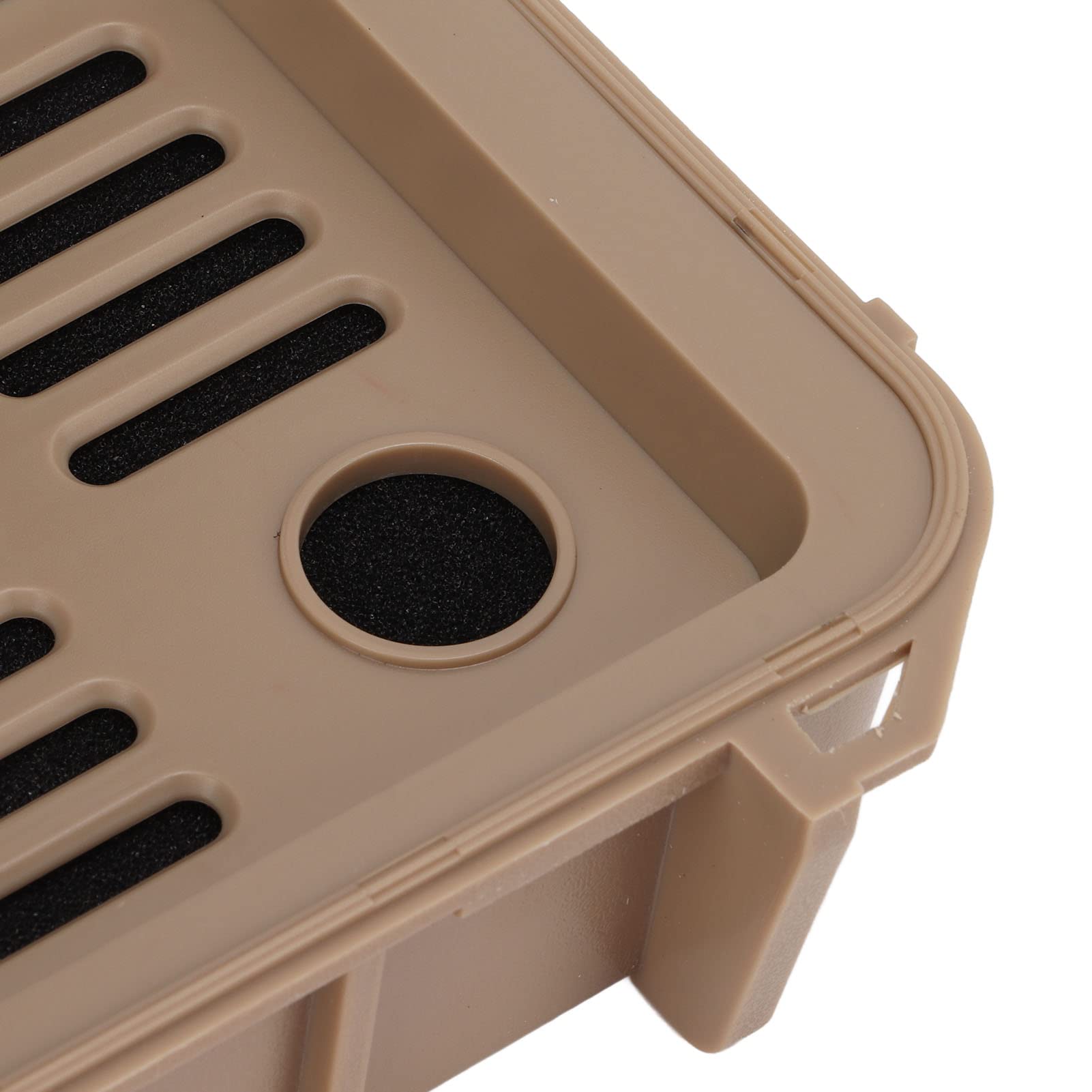 BRDI Waterproof Hard Tool Case - Heavy Duty Sealed Pressure Resistant Safety Tool Box with Double Layer Shockproof Design & Customizable Sponge Insert - Ideal for Outdoor Work, Construction Sites, and Marine Use (Mud Color)