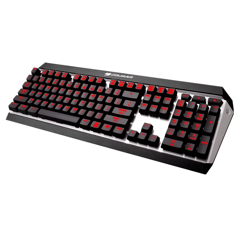 Cougar Wired USB Mechanical Gaming Keyboard with Cherry MX Red Switches (AttackX3-1IS) - Perfect for Competitive Gaming & Office Work