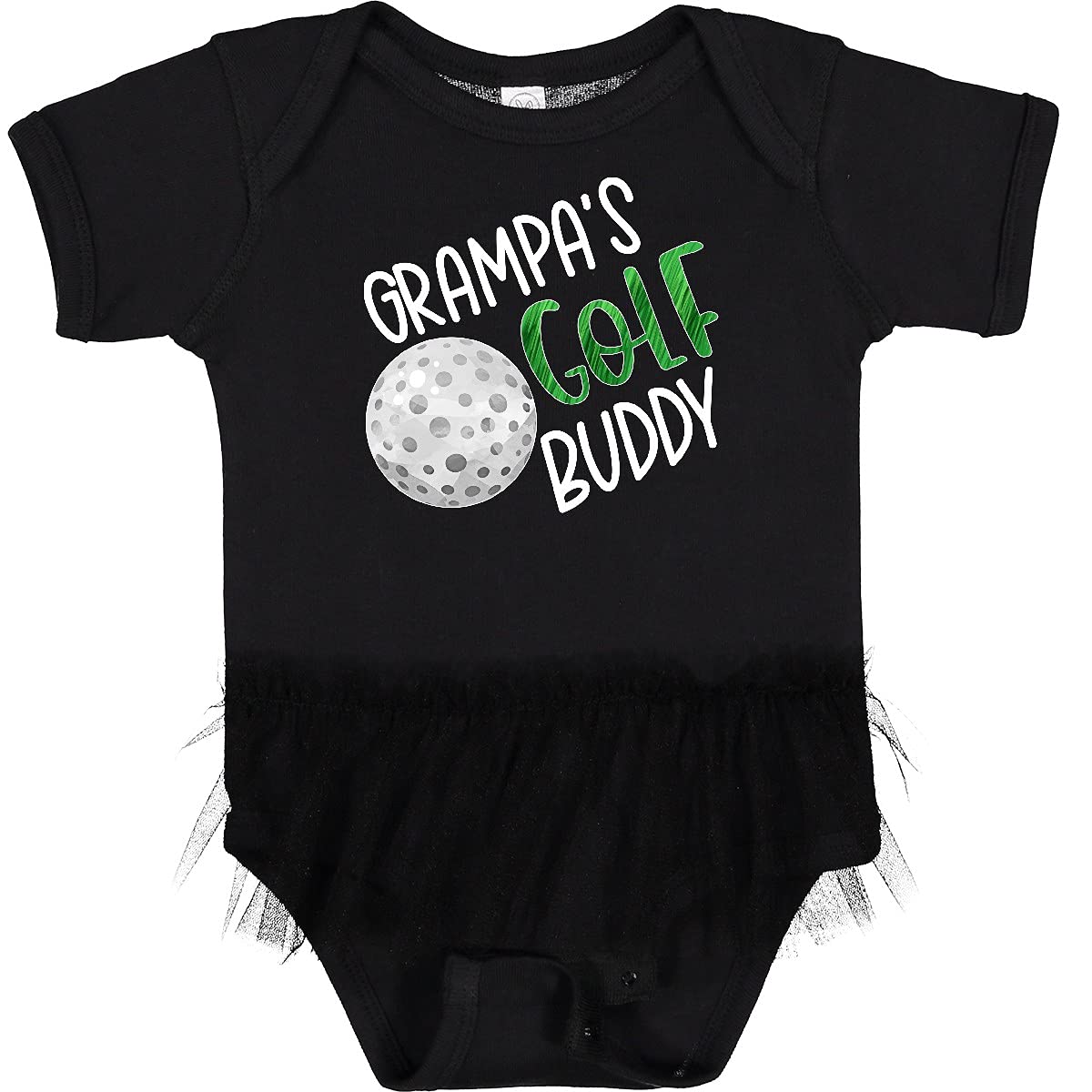 Grampa's Golf Buddy Baby Bodysuit - Golf Ball Tutu for Infants - Perfect for Golf-Themed Events