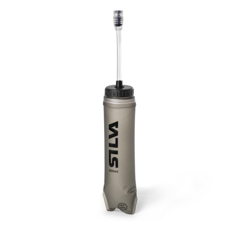 Silva Soft Flask Straw 500ml - Leak-Proof Collapsible Water Bottle for Hiking, Running, Cycling & Outdoor Adventures