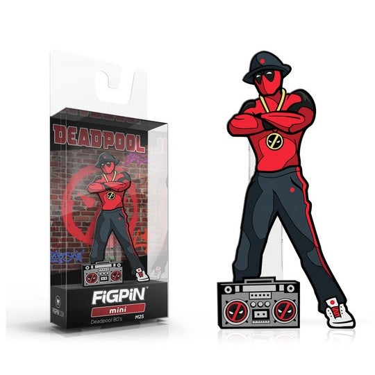 Deadpool 80s FiGPiN Mini Enamel Pin Collectible - Marvel Comics Character Merchandise for Backpacks, Jackets & Pop Culture Fans