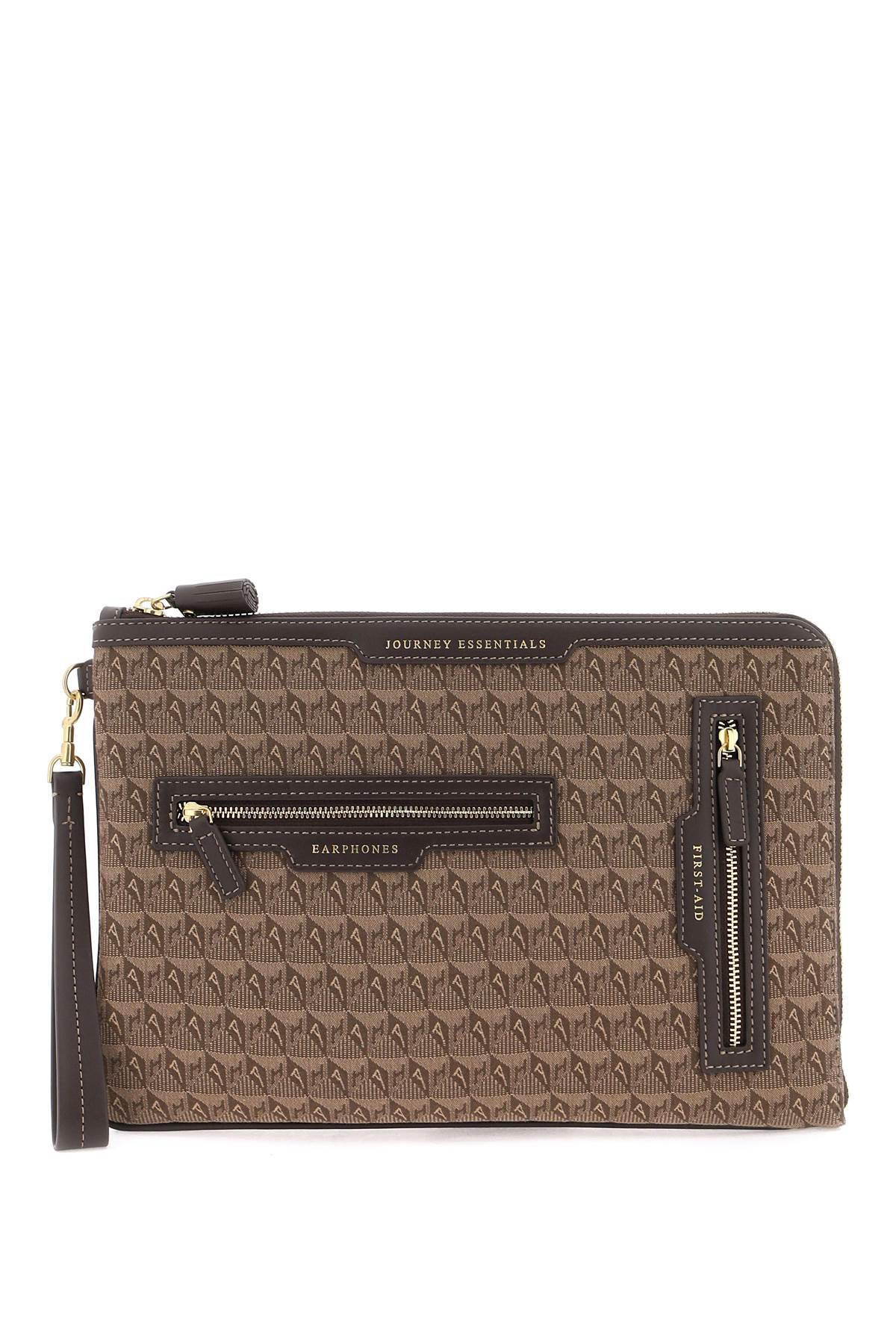 Anya Hindmarch Jacquard Pouch - Stylish Travel Essentials Bag for Women | Perfect for Makeup, Jewelry & Travel Accessories Organization