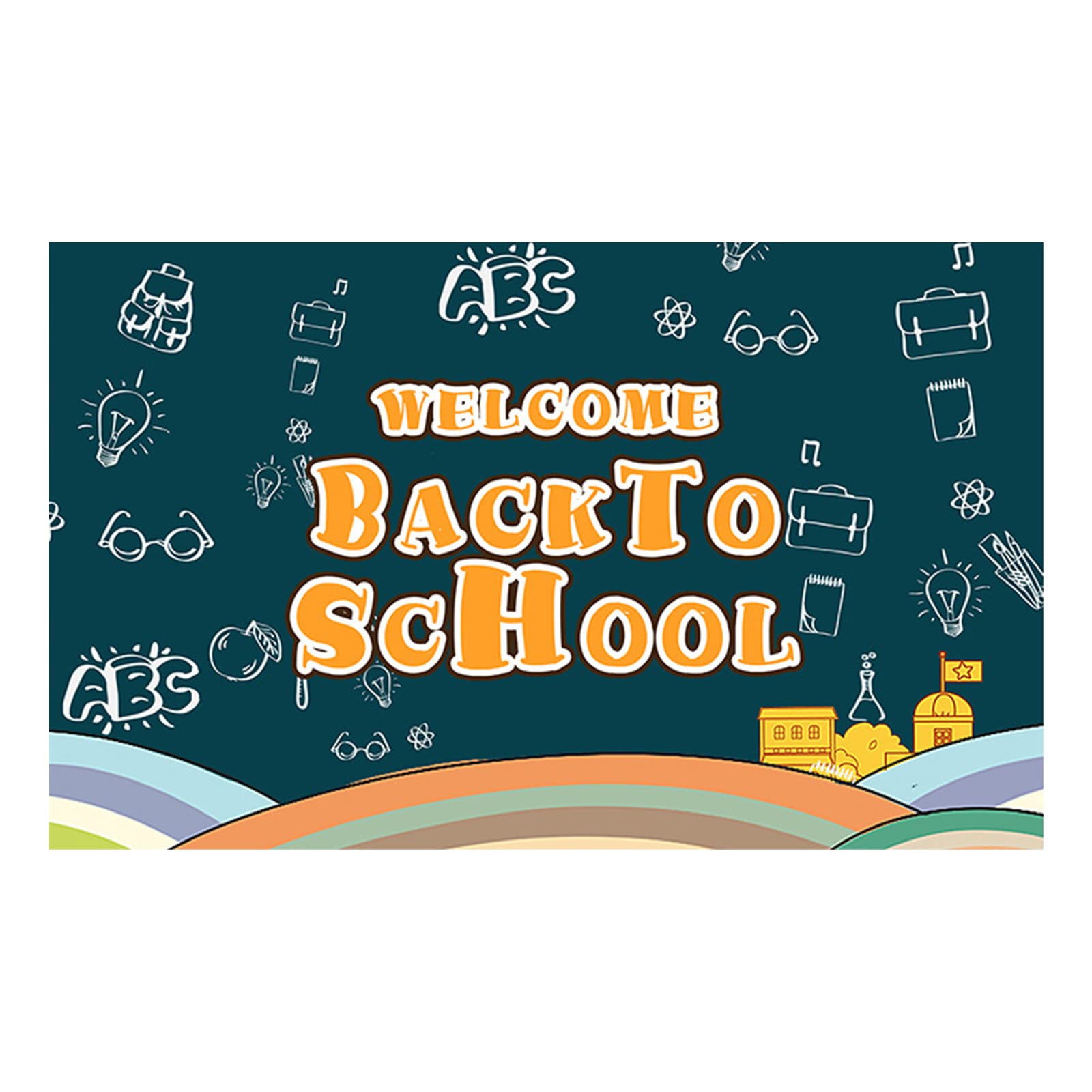 First Day of School Garland Banner - Colorful Classroom Decorations for Back to School, Welcome Party & Teacher Introduction | Perfect for Preschool, Kindergarten & Elementary School Decor