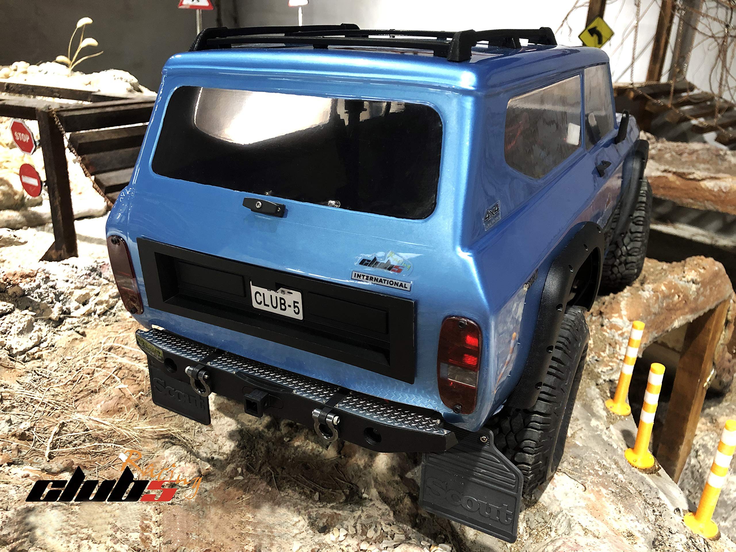Redcat GEN8 Stock Rear Bumper Club 5 Diamond Plate - Heavy Duty Off-Road Accessory for Crawling, Trail Riding & Rock Racing