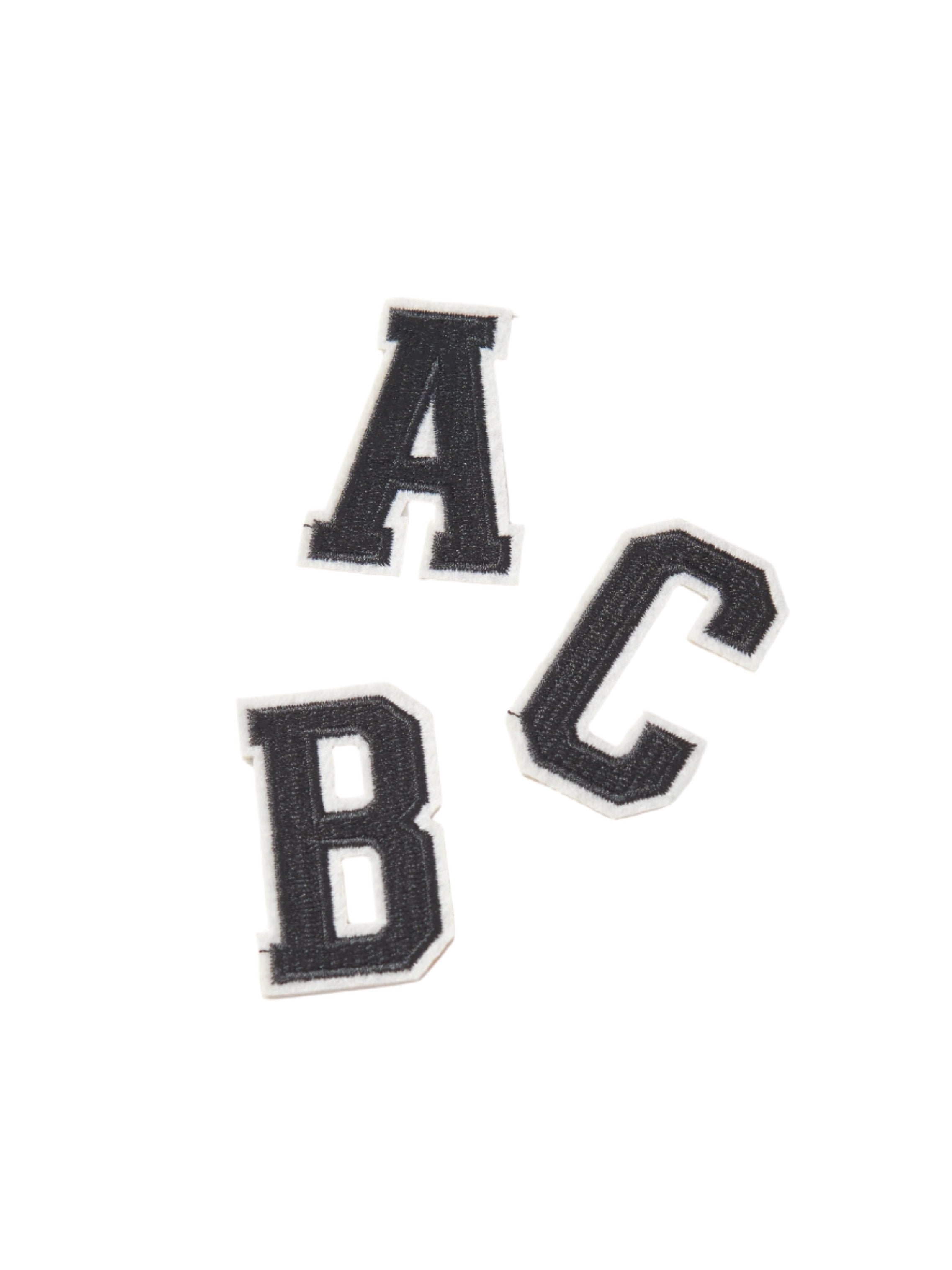 Custom Black Varsity Letter Patch - Embroidered Iron-On Applique for Jackets, Bags & DIY Crafts | Perfect for School Spirit, Sports Teams & Personalized Gifts