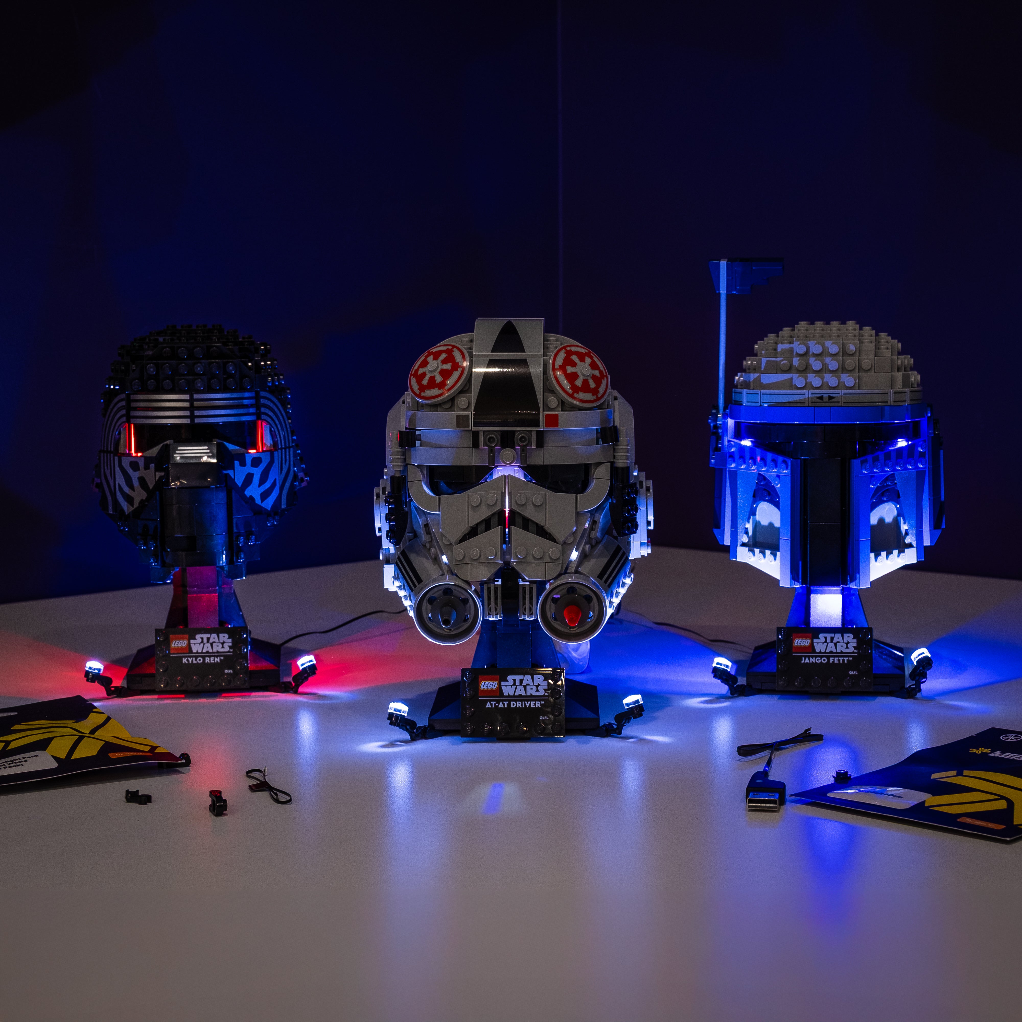 LEGO® Kylo Ren Helmet #75415 DIY Building Kit with Light - Star Wars Collectible for Adults & Teens - Perfect for Display, Cosplay & Gift Giving