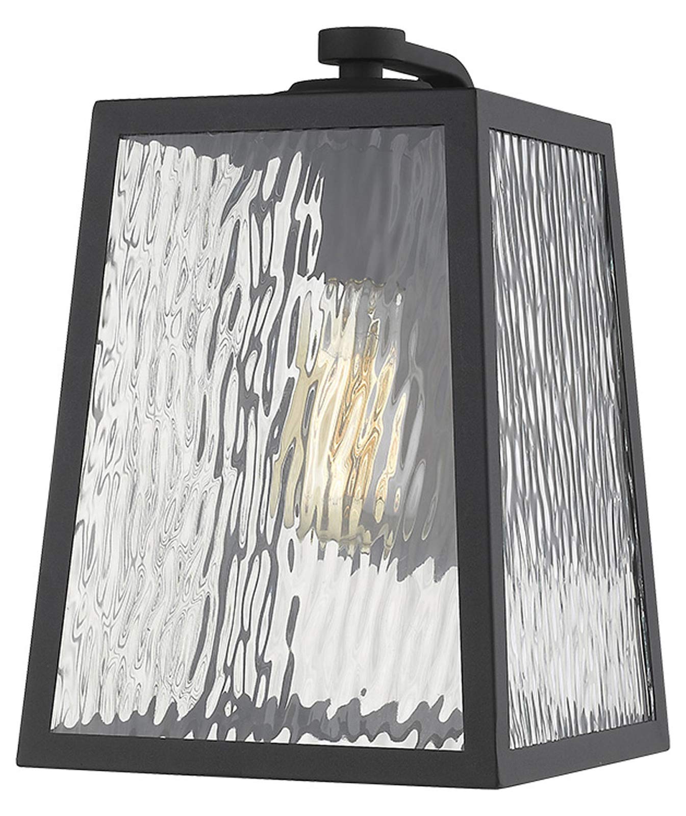 Hirche 1-Light Matte Black Wall Sconce - Modern Indoor/Outdoor Lighting Fixture for Bedroom, Hallway, Porch & Patio