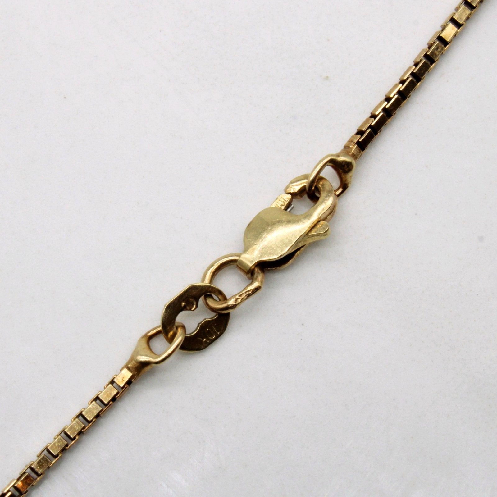 10k Yellow Gold Box Chain Necklace for Women - 24 Inch Solid Gold Box Link Chain - Perfect for Everyday Wear, Layering & Gifts