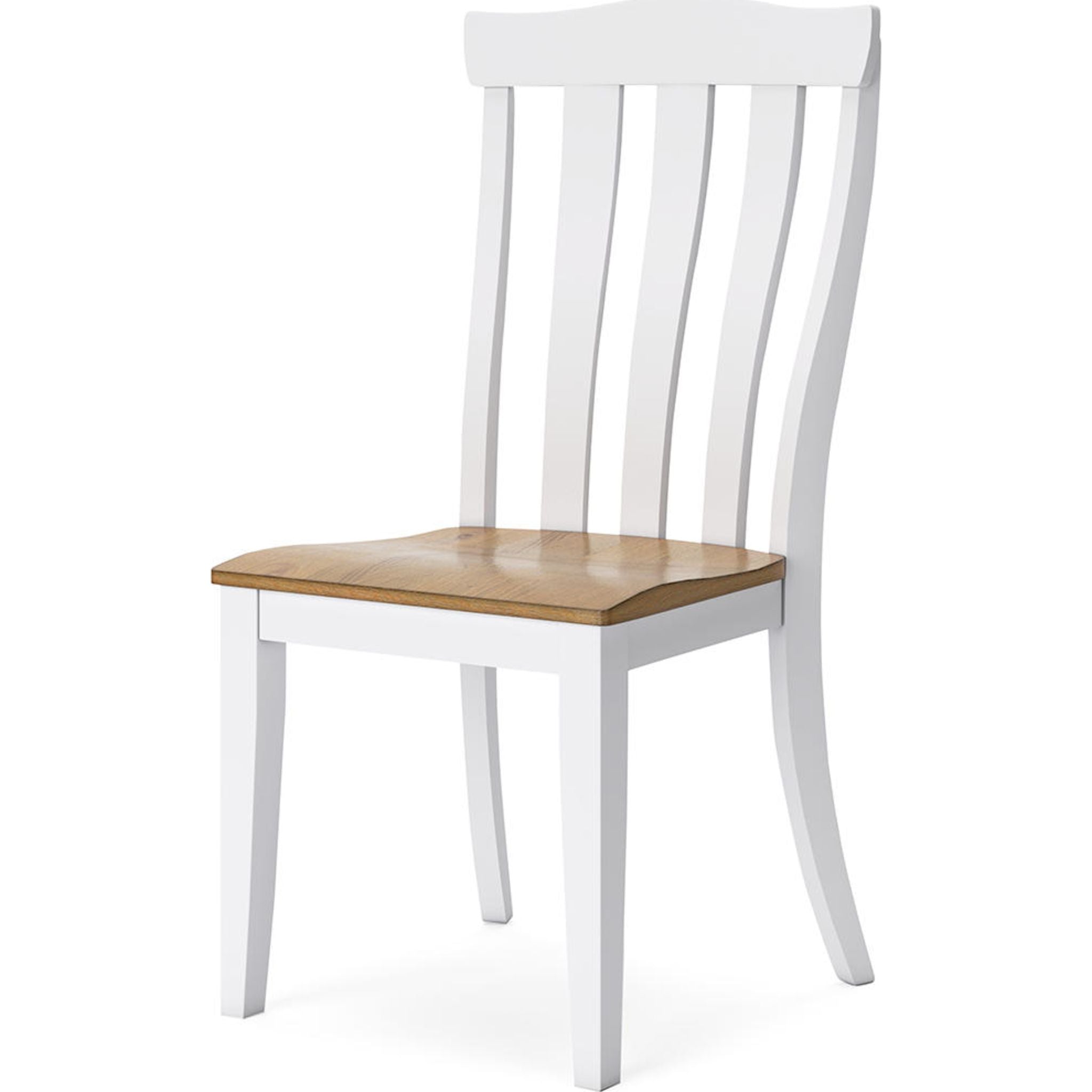Ashbryn Modern Dining Chair - White & Natural Wood Finish (D844-01) - Perfect for Kitchen, Dining Room, and Breakfast Nook