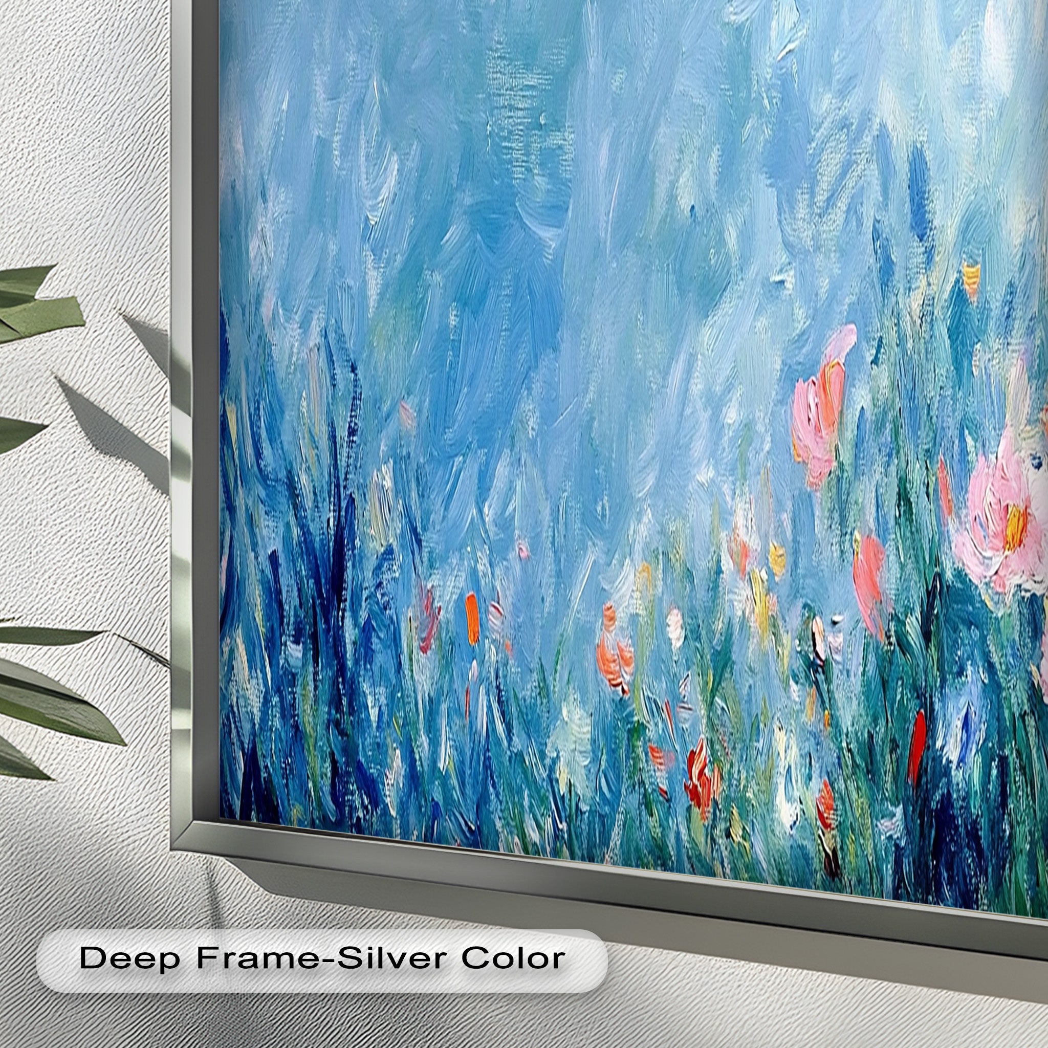 Abstract Floral Impressionist Oil Painting - Handmade Canvas Wall Art for Living Room, Bedroom & Office Decor