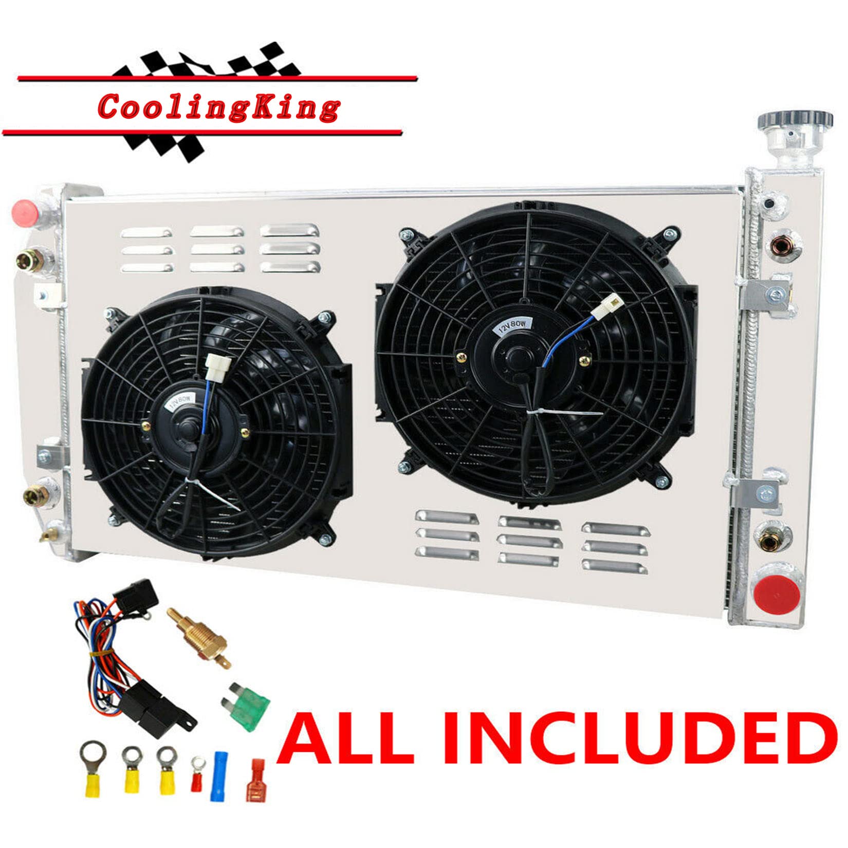 3 Row Core Aluminum Radiator with 12