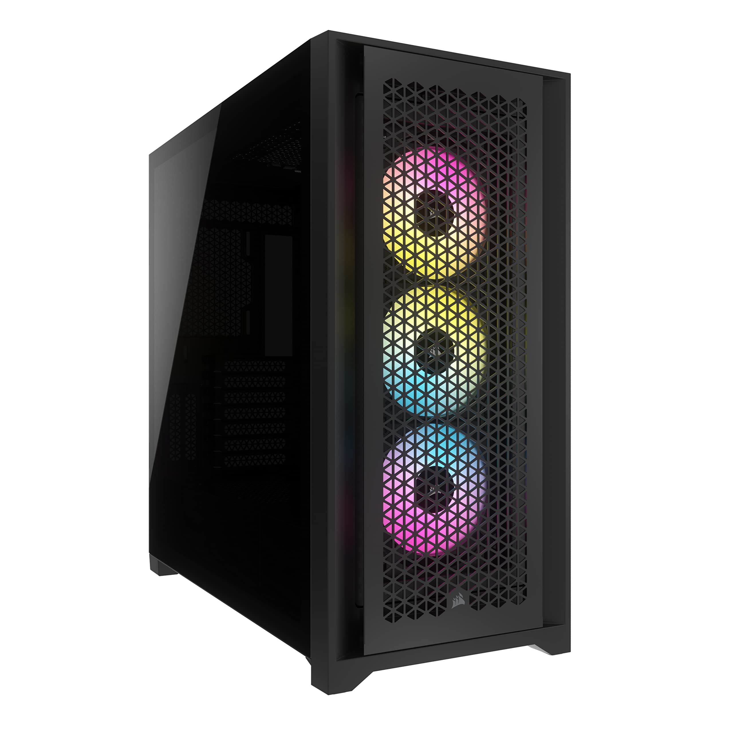 Corsair 5000D RGB Mid-Tower PC Case with 3X AF120 RGB Fans & Lighting Node PRO | High-Airflow Design, RapidRoute Cable Management | Black Gaming Case for PC Builders & Enthusiasts | Perfect for Gaming Rigs & Workstations